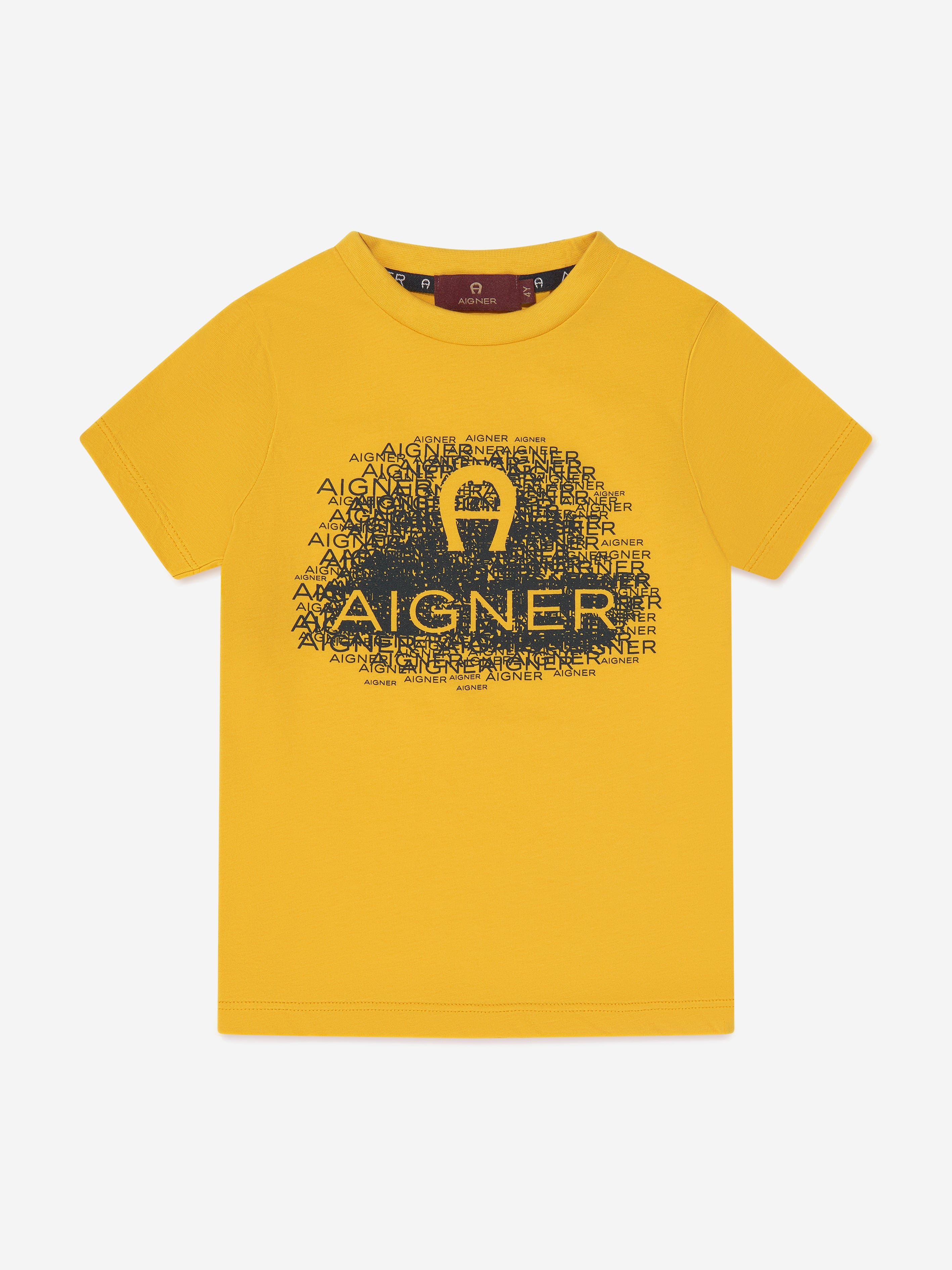 Boys Logo T Shirt in Yellow Childsplay Clothing