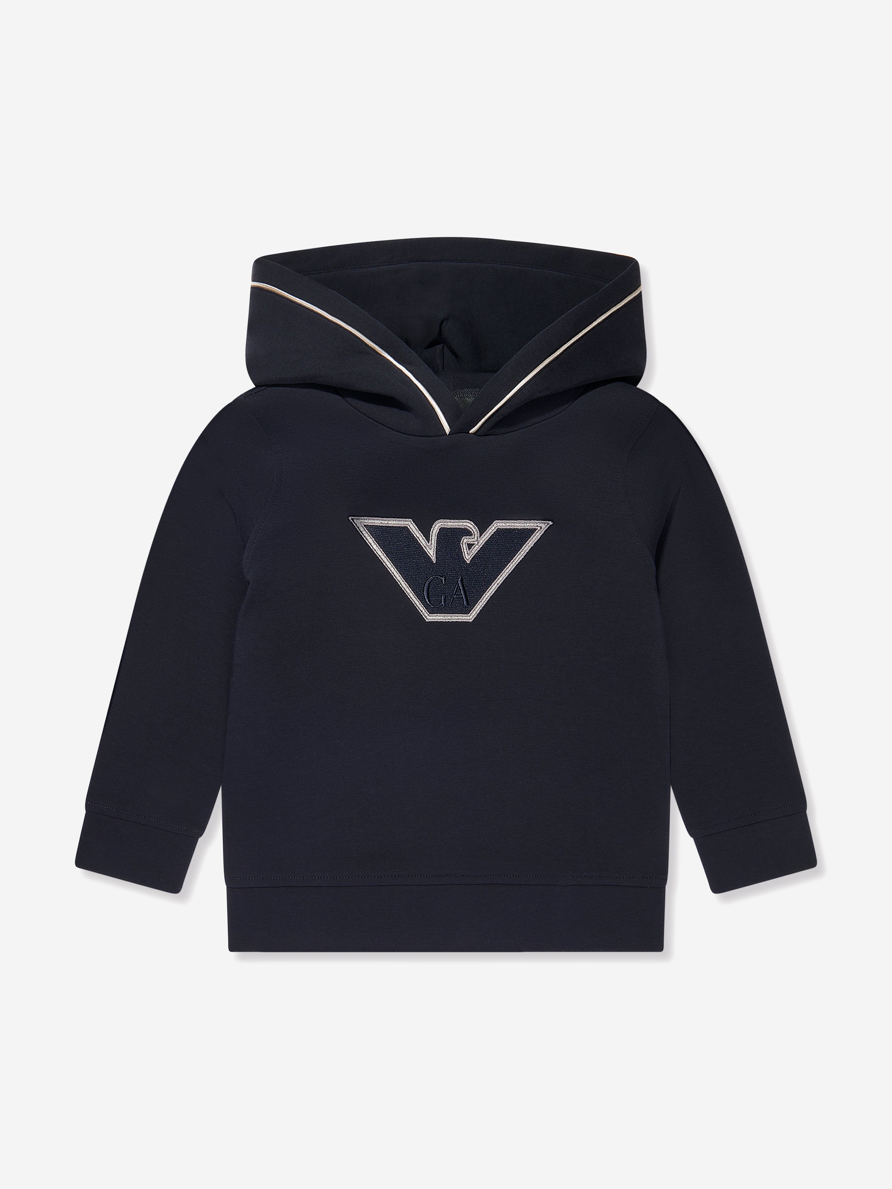 Emporio Armani Boys Logo Hoodie in Navy | Childsplay Clothing