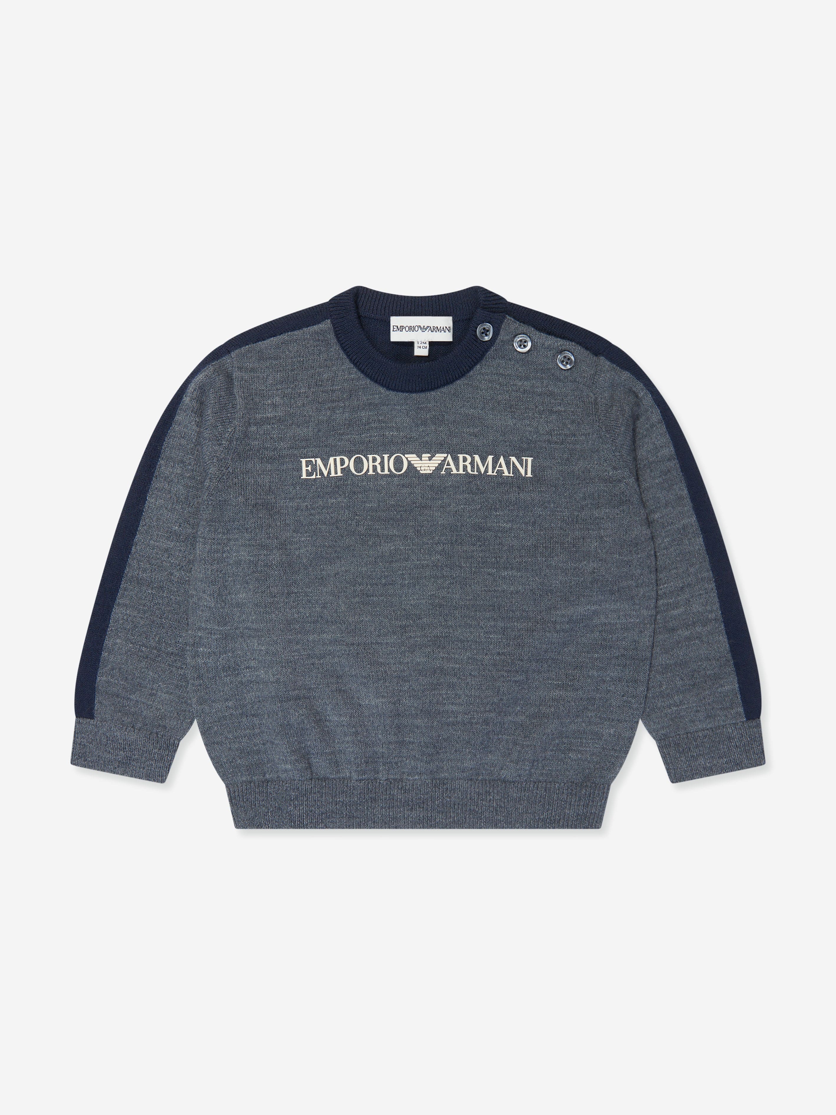 Baby Boys Wool Jumper in Grey | Childsplay Clothing