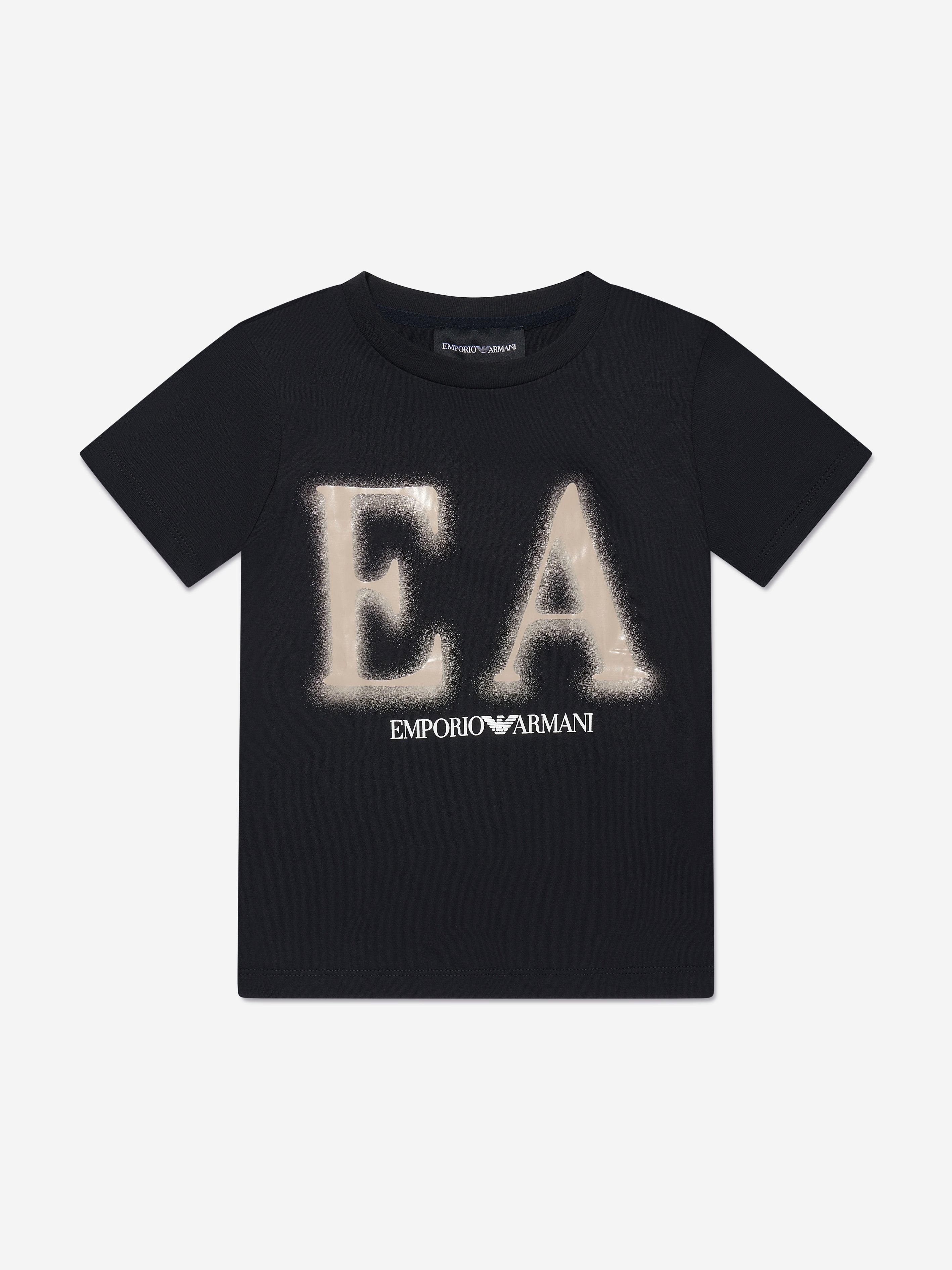 Emporio Armani Boys Logo T-Shirt in Navy | Childsplay Clothing