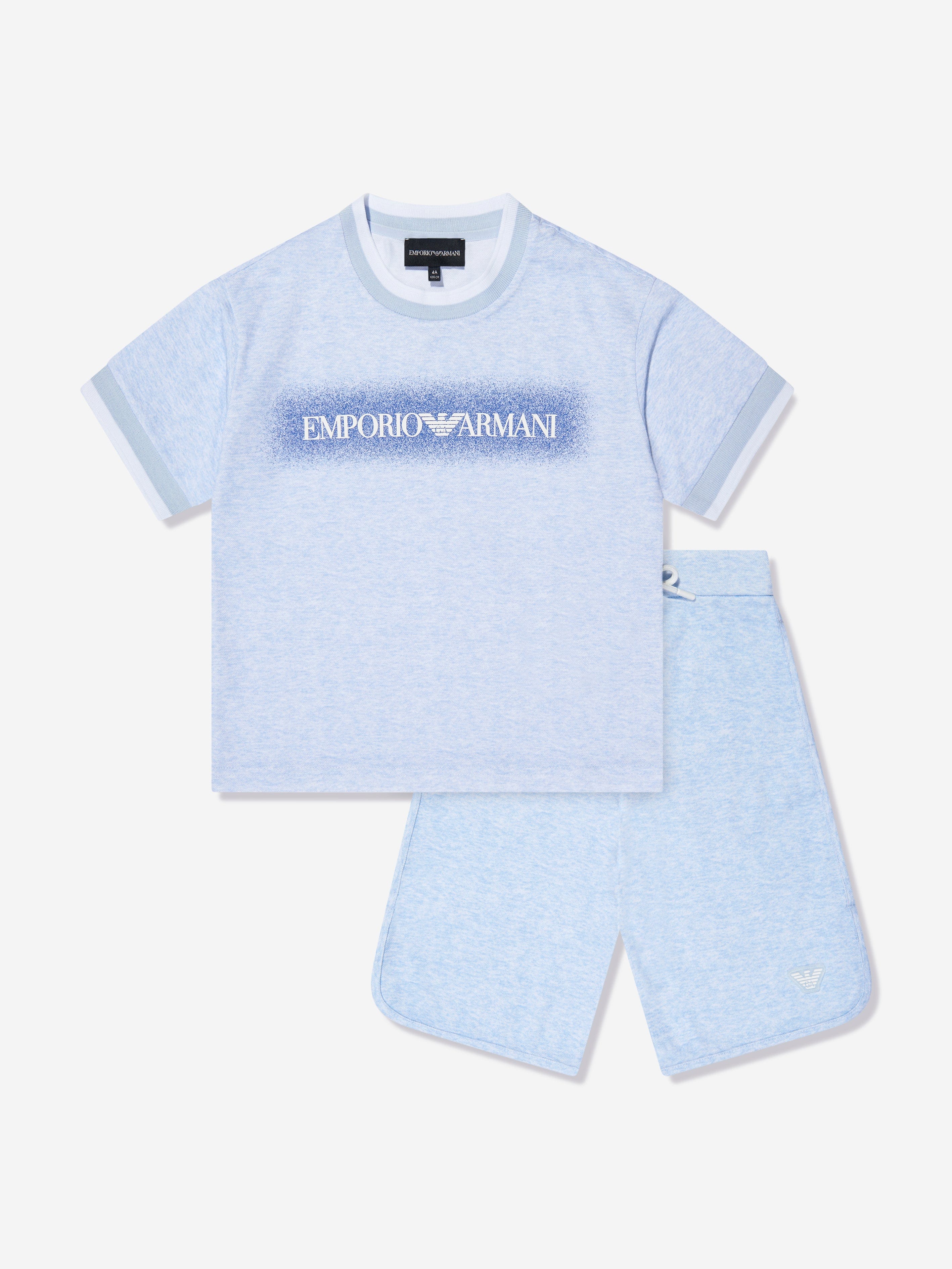 Boys T-Shirt And Shorts Set In Blue