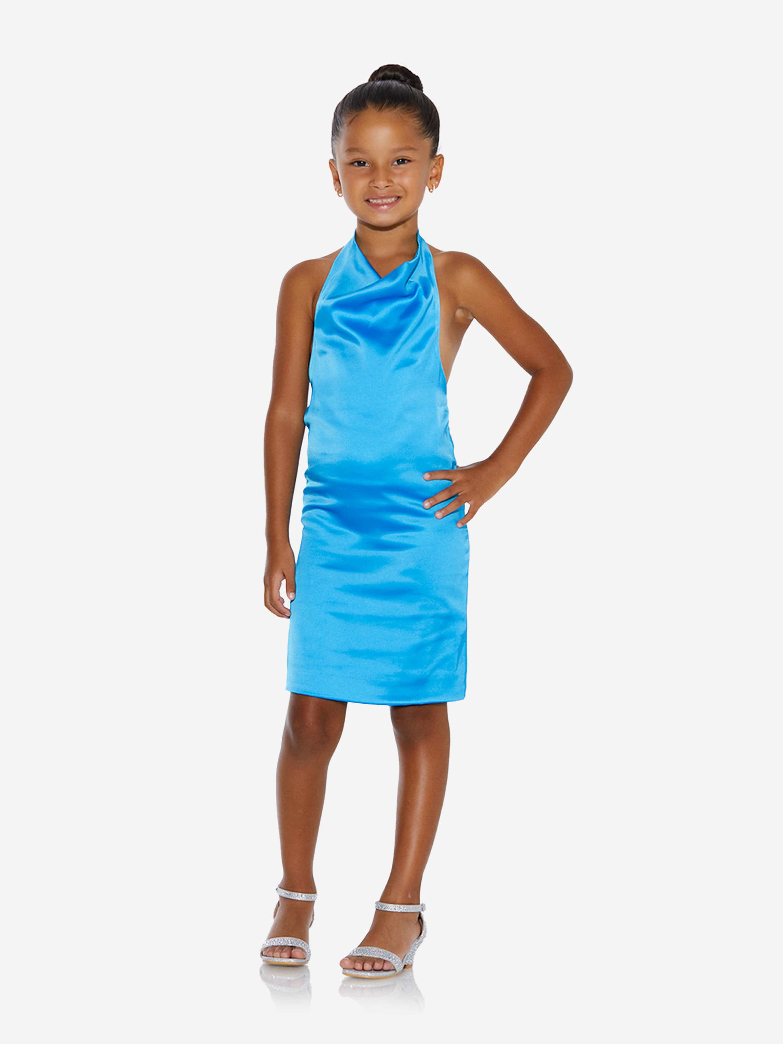 Girls halter 2025 neck dress