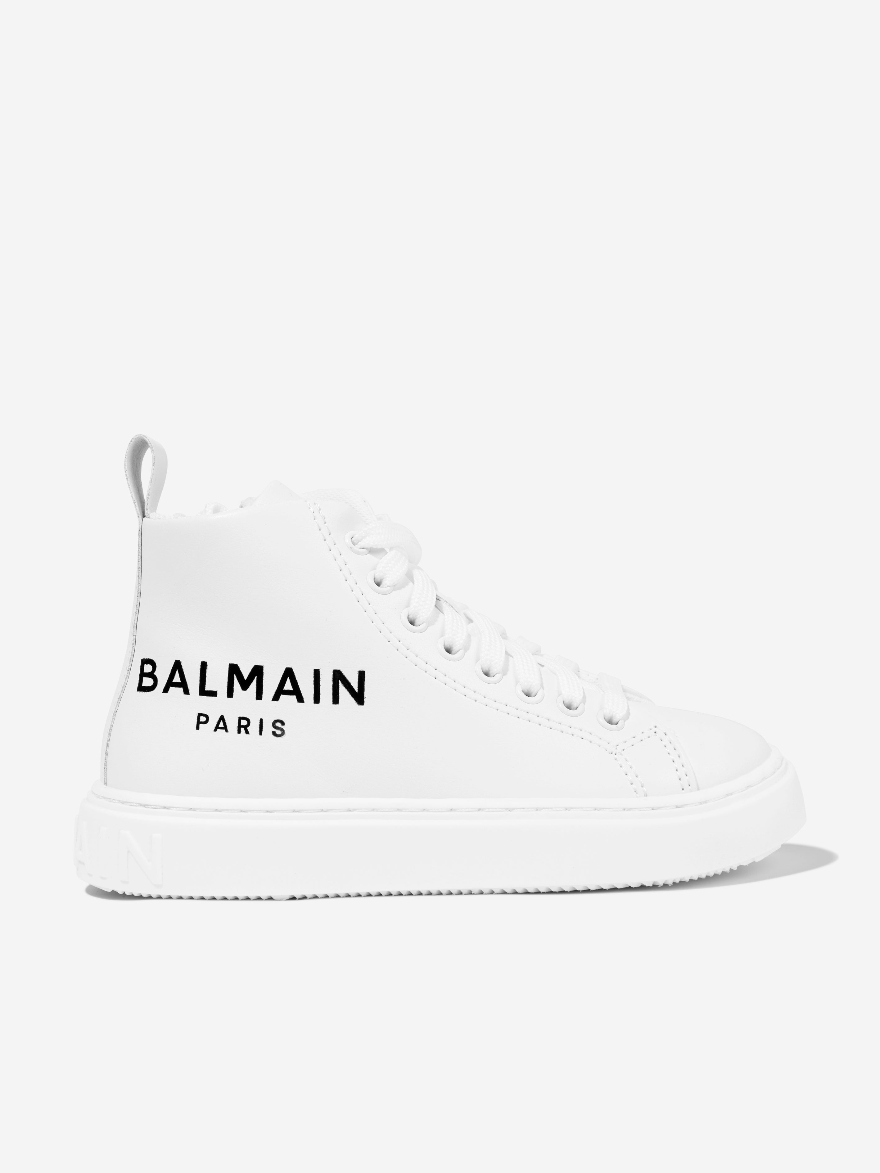Kids Logo High Top Trainers in White