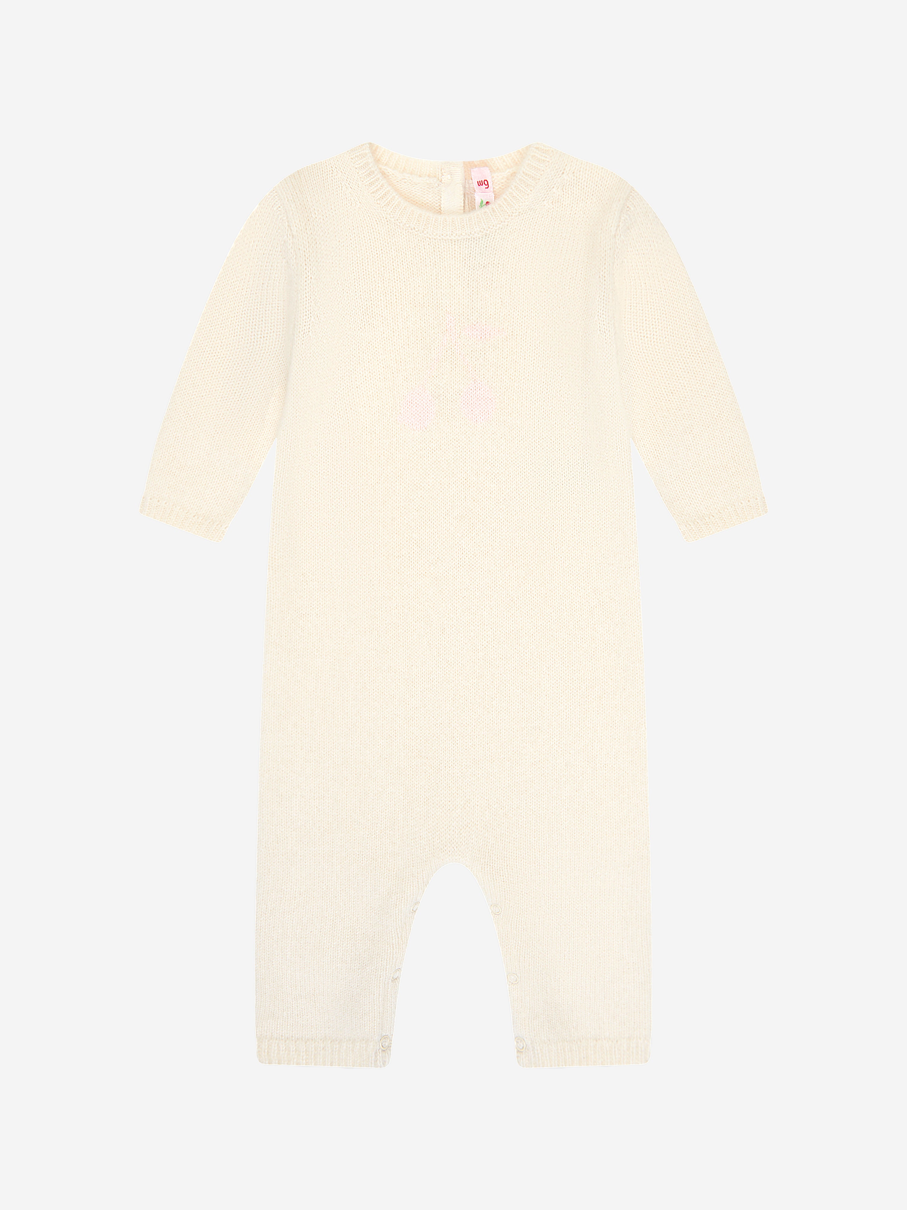 Baby Printed Cotton Jersey Onesie in Beige - Bonpoint