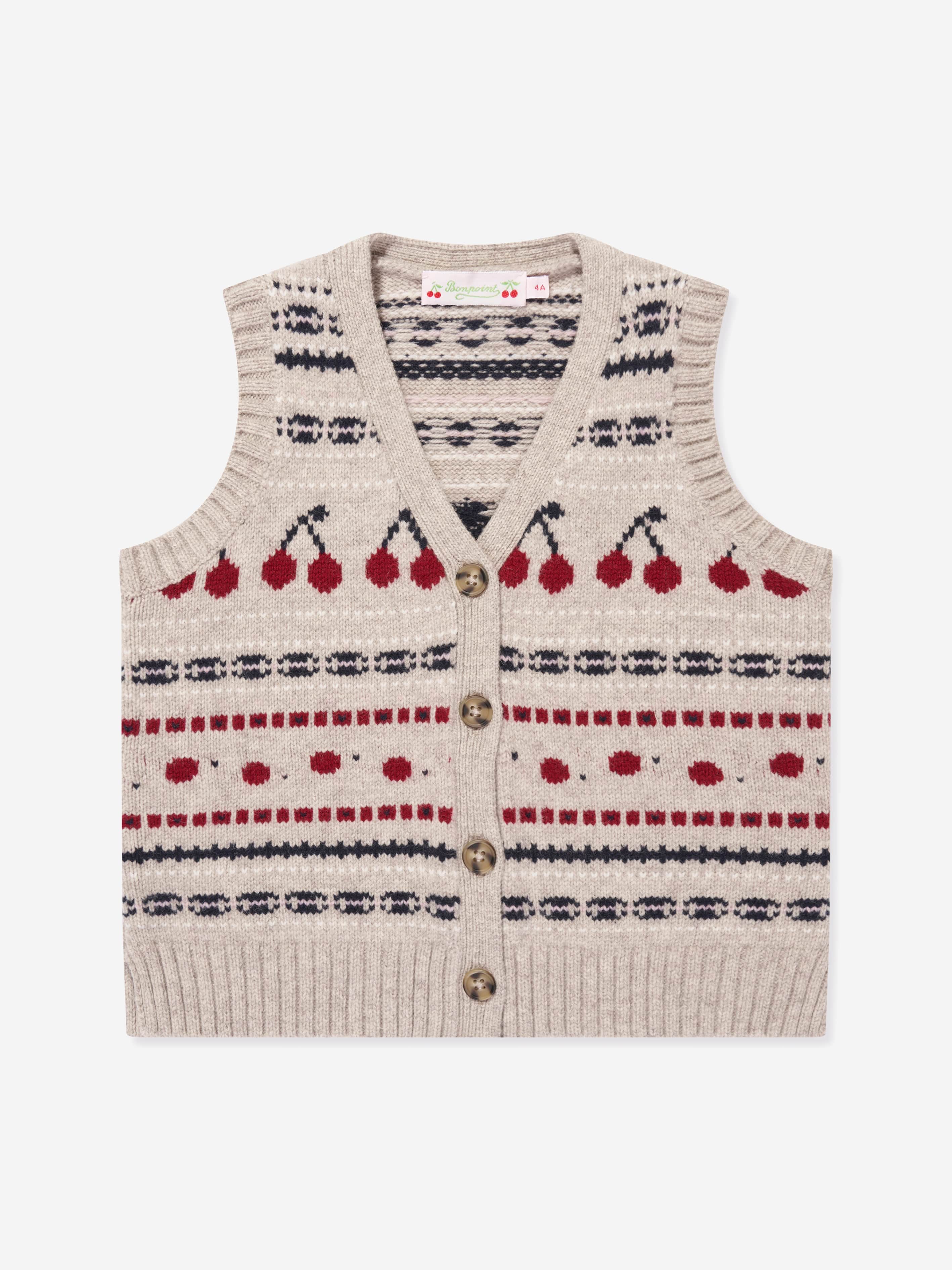 Girls Thevy Wool Vest in Grey