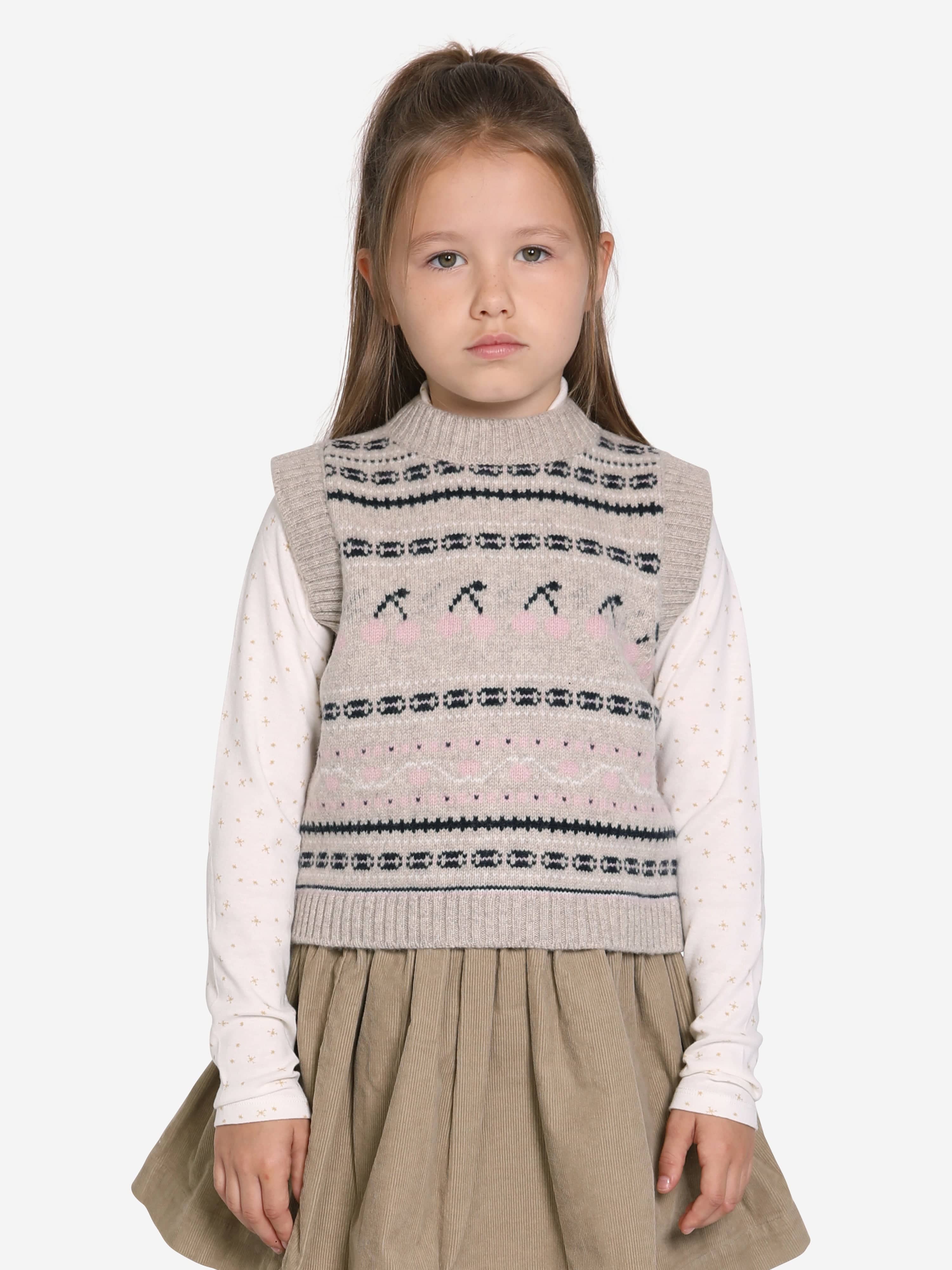 Girls Brianna Wool Vest in Grey Childsplay Clothing