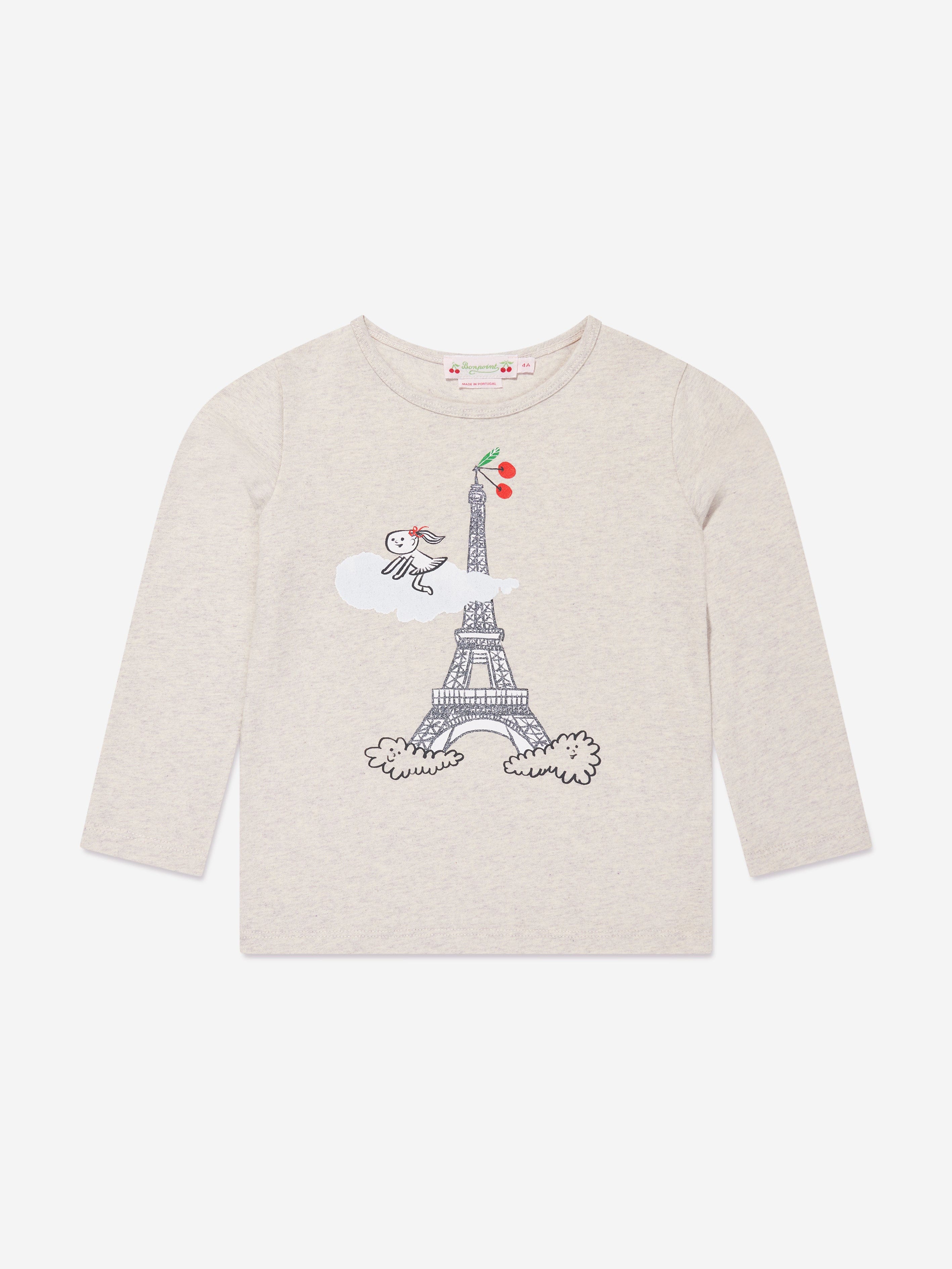 Girls Tidjiane Long Sleeve T-Shirt in Grey