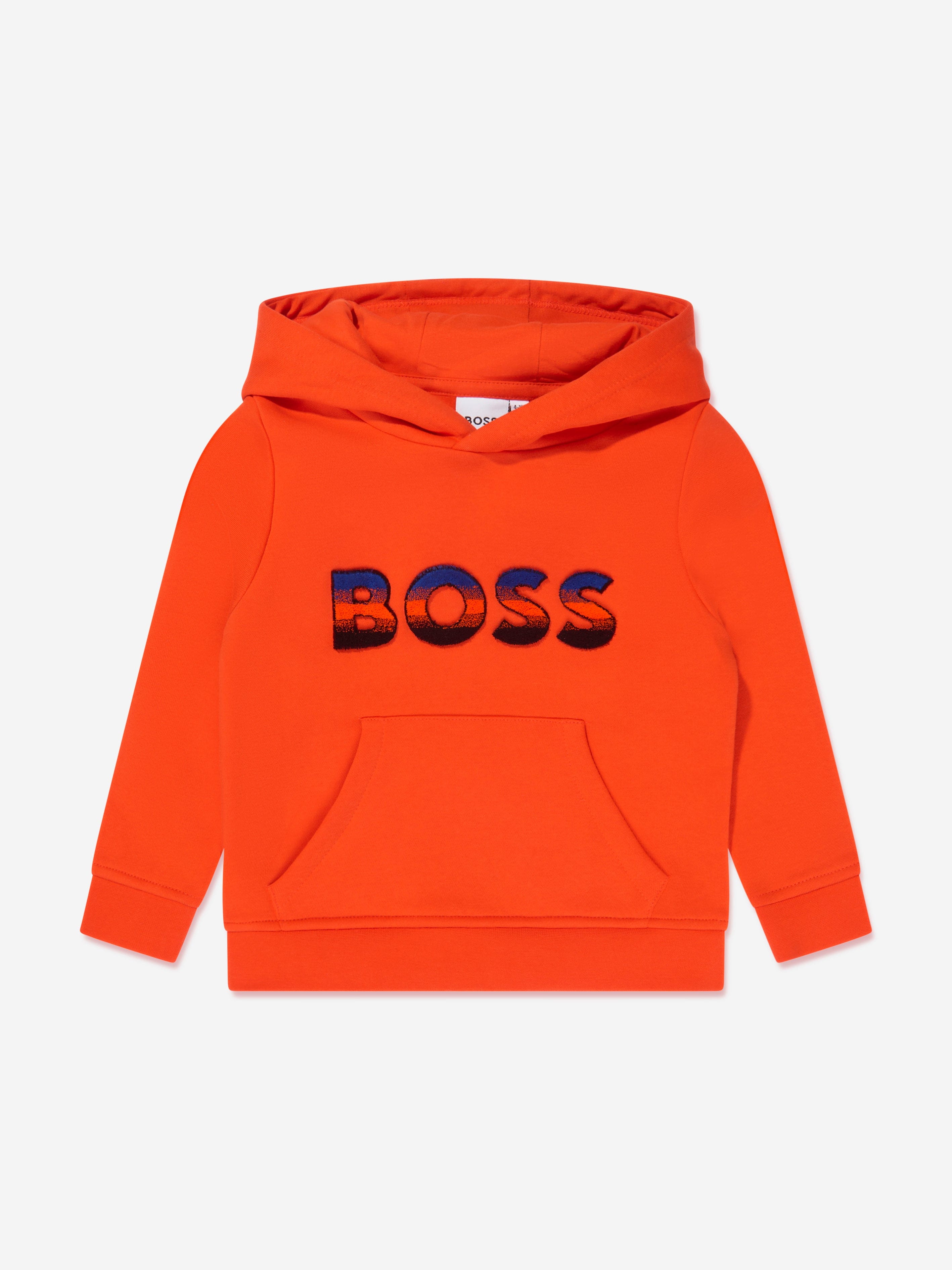 Boys Logo Hoodie in Orange