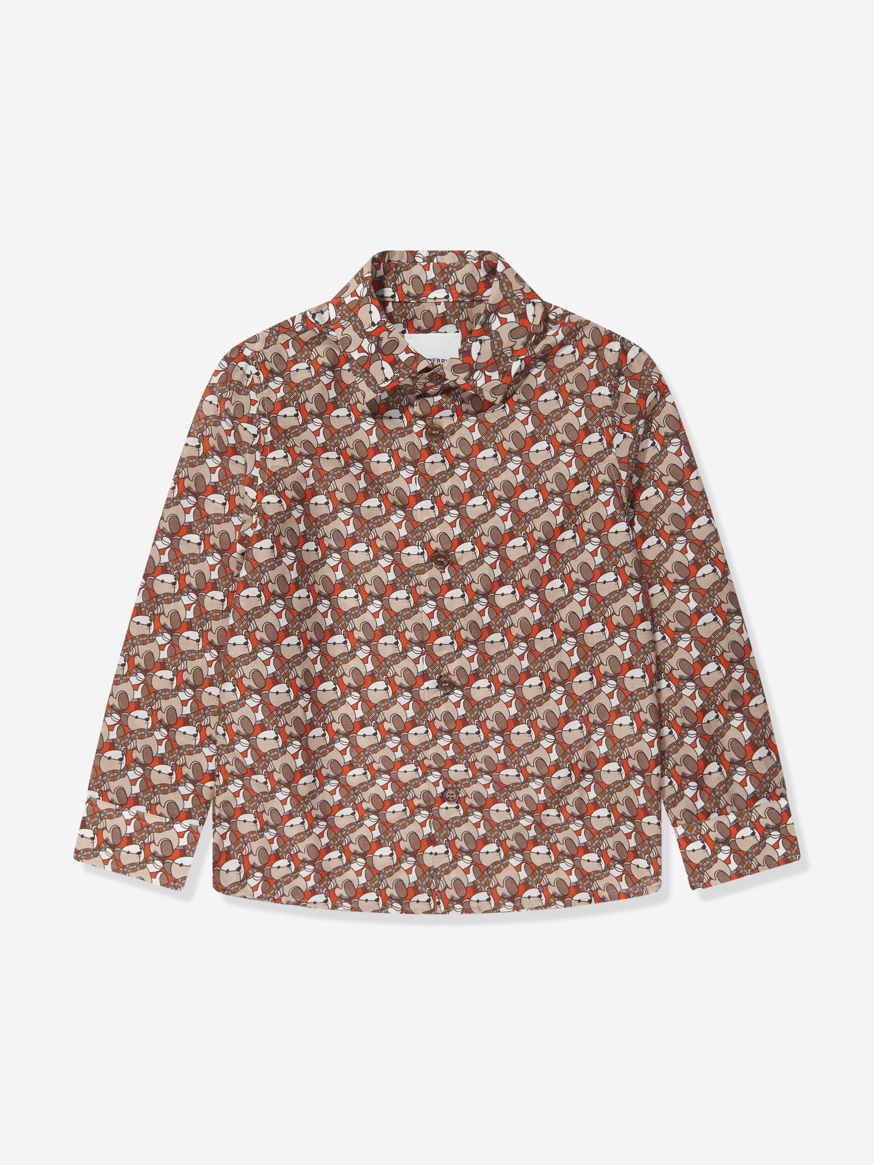 Burberry Kids Boys Owen Shirt in Beige | Childsplay Clothing