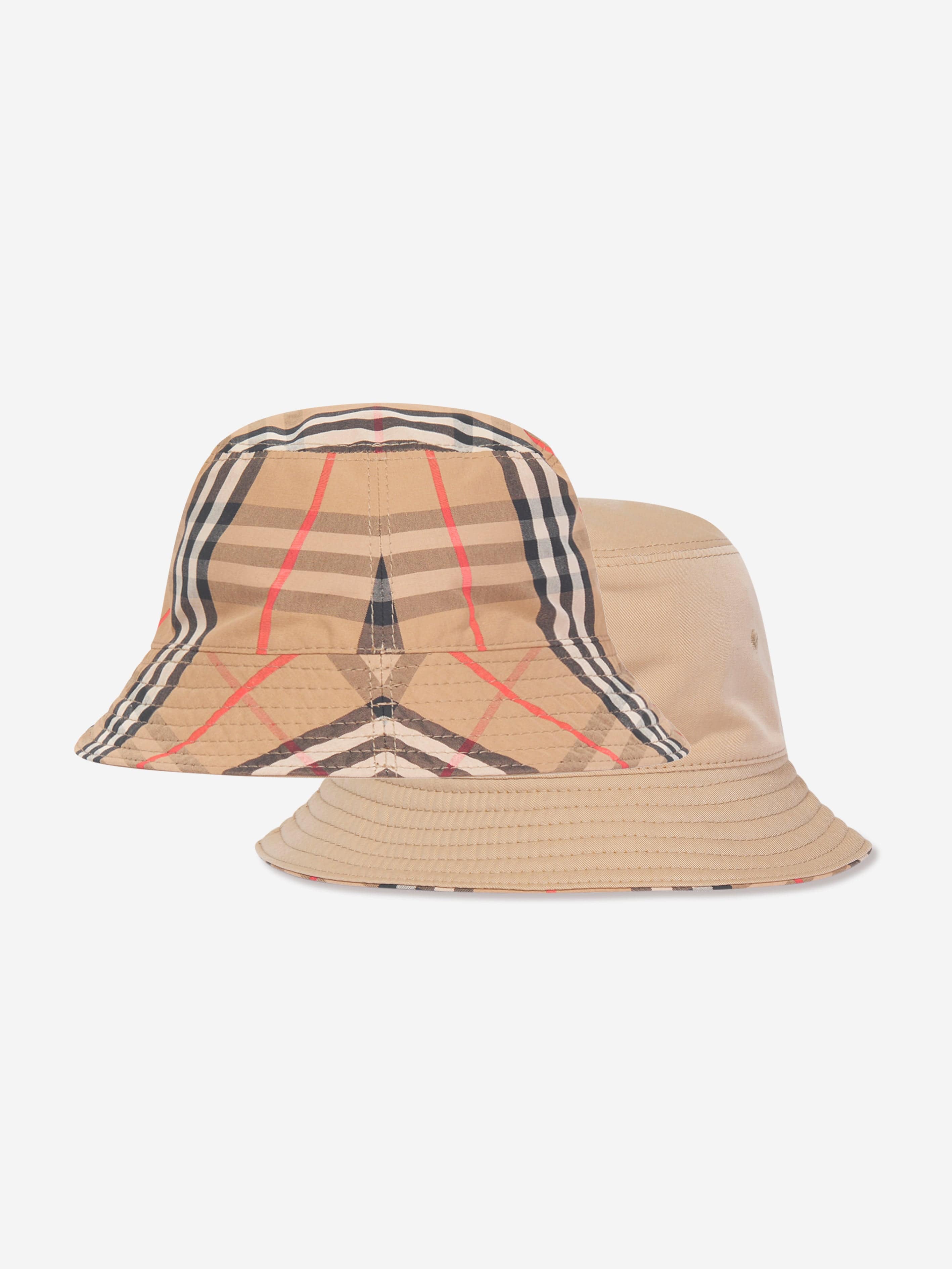 Burberry Baby Reversible Bucket Hat in Beige Childsplay Clothing