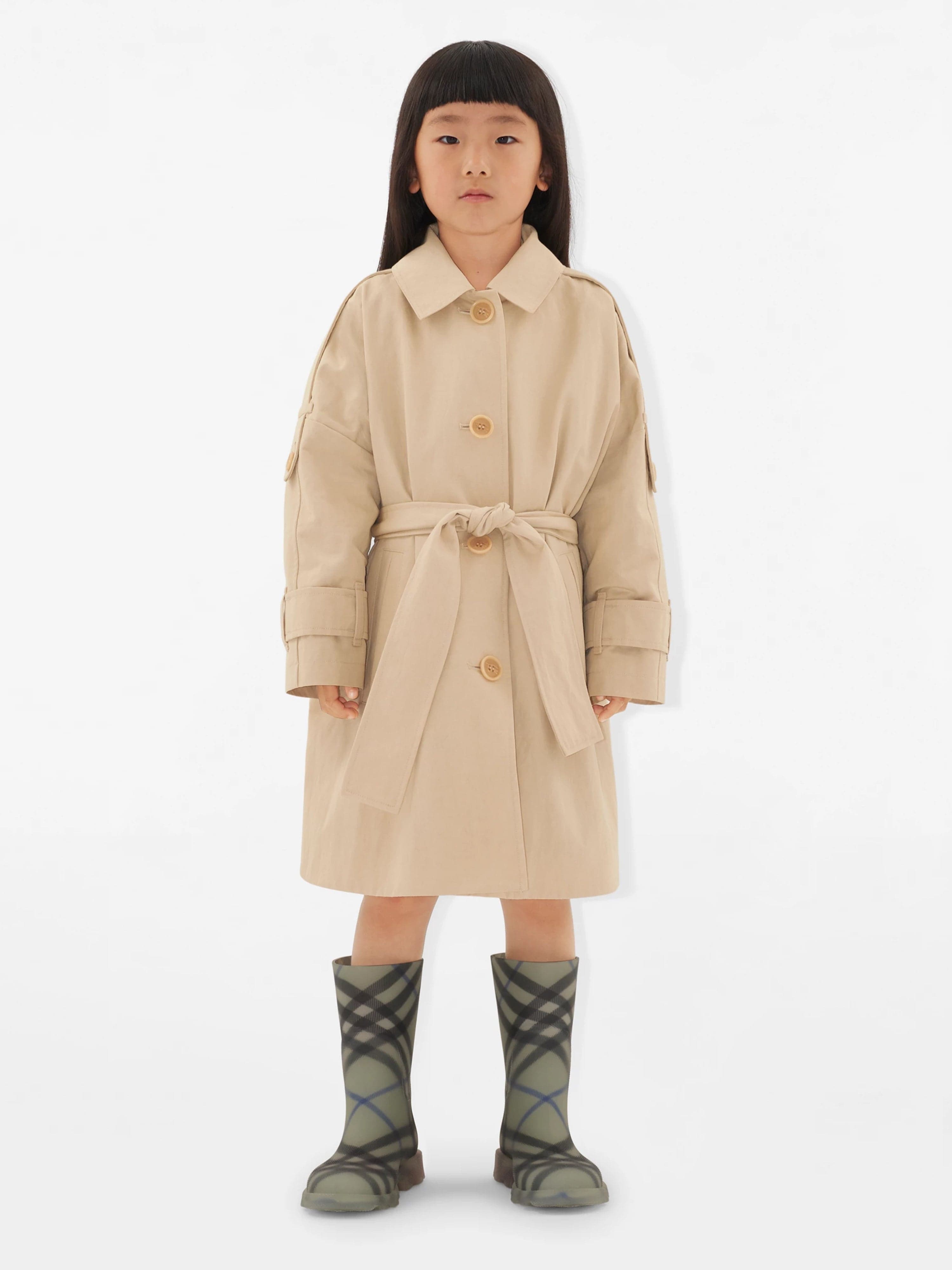 Burberry Girls Valerie Trench Coat in Beige Childsplay Clothing