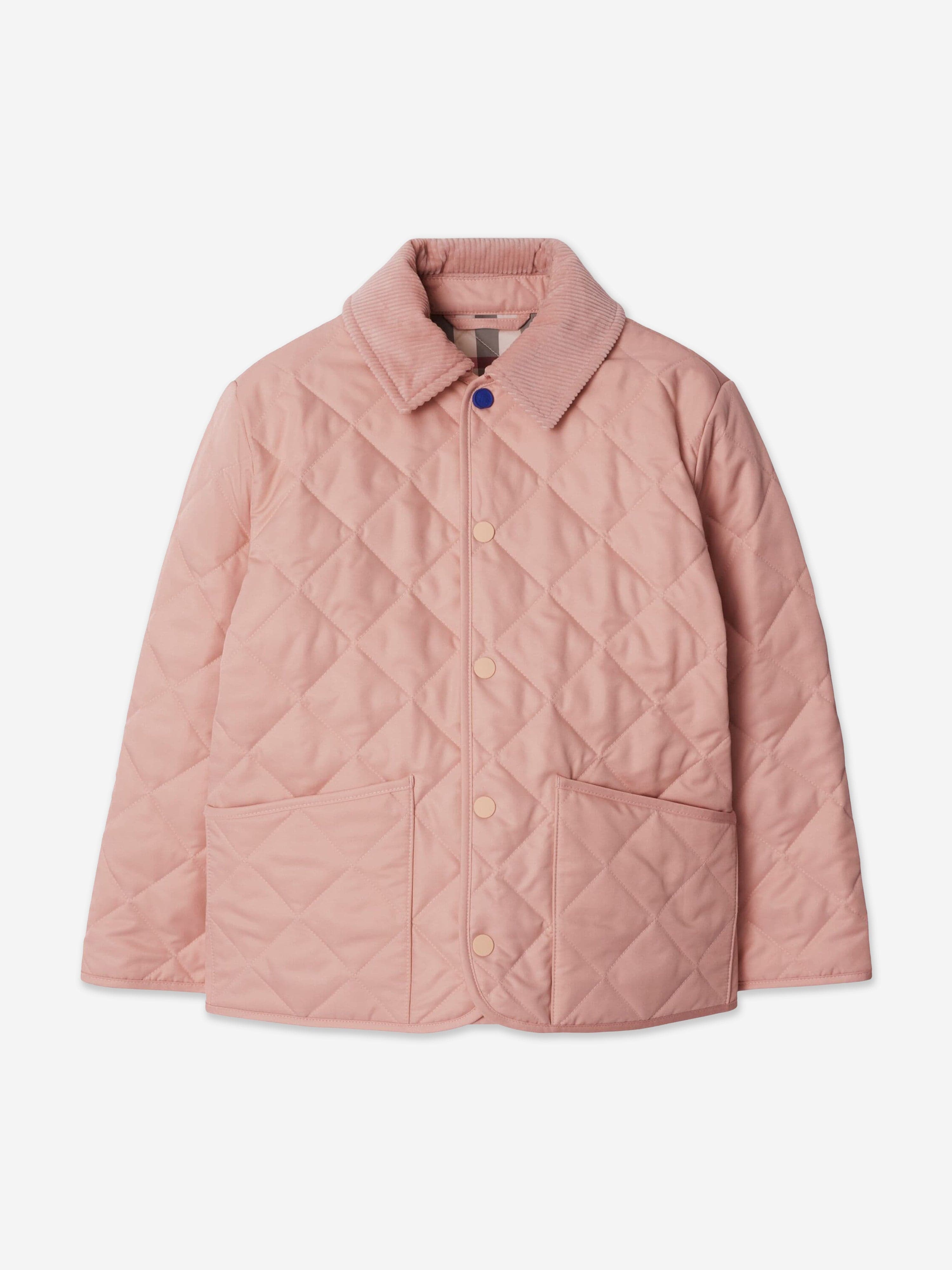 Burberry Girls Indy Quilted Jacket in Pink | Childsplay Clothing