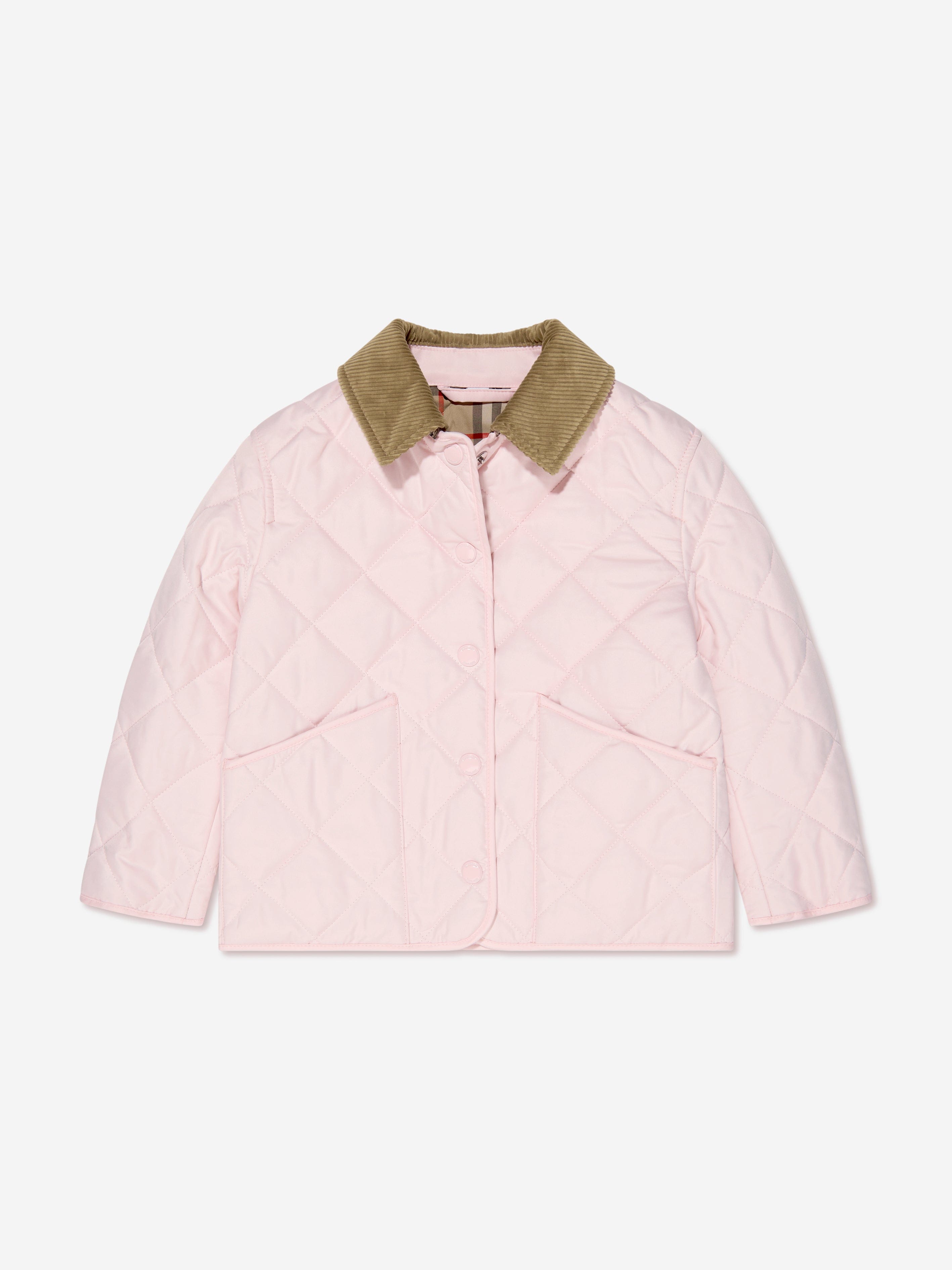 Burberry girls quilted on sale jacket