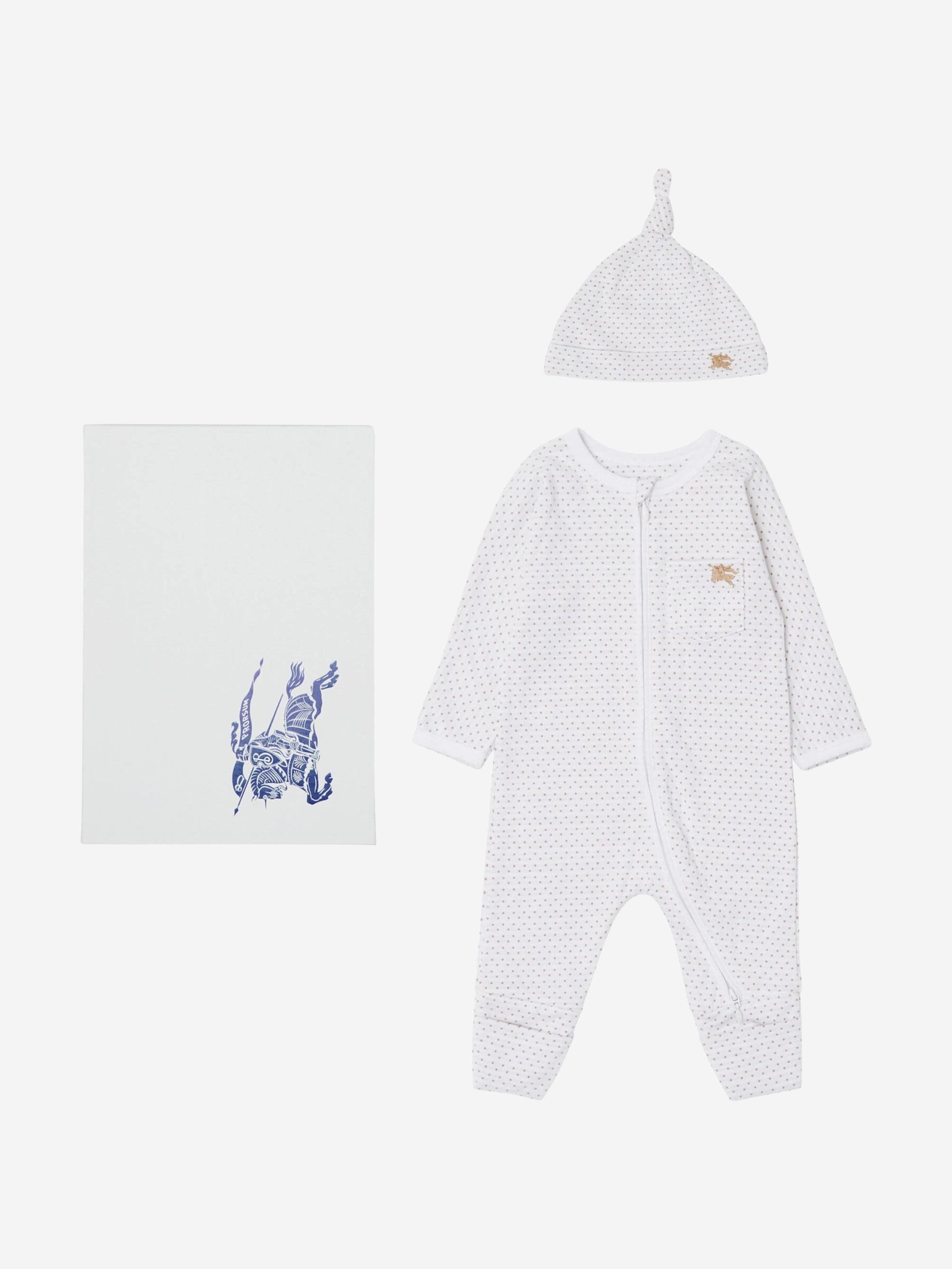 Burberry Baby Claude Gift Set in White Childsplay Clothing