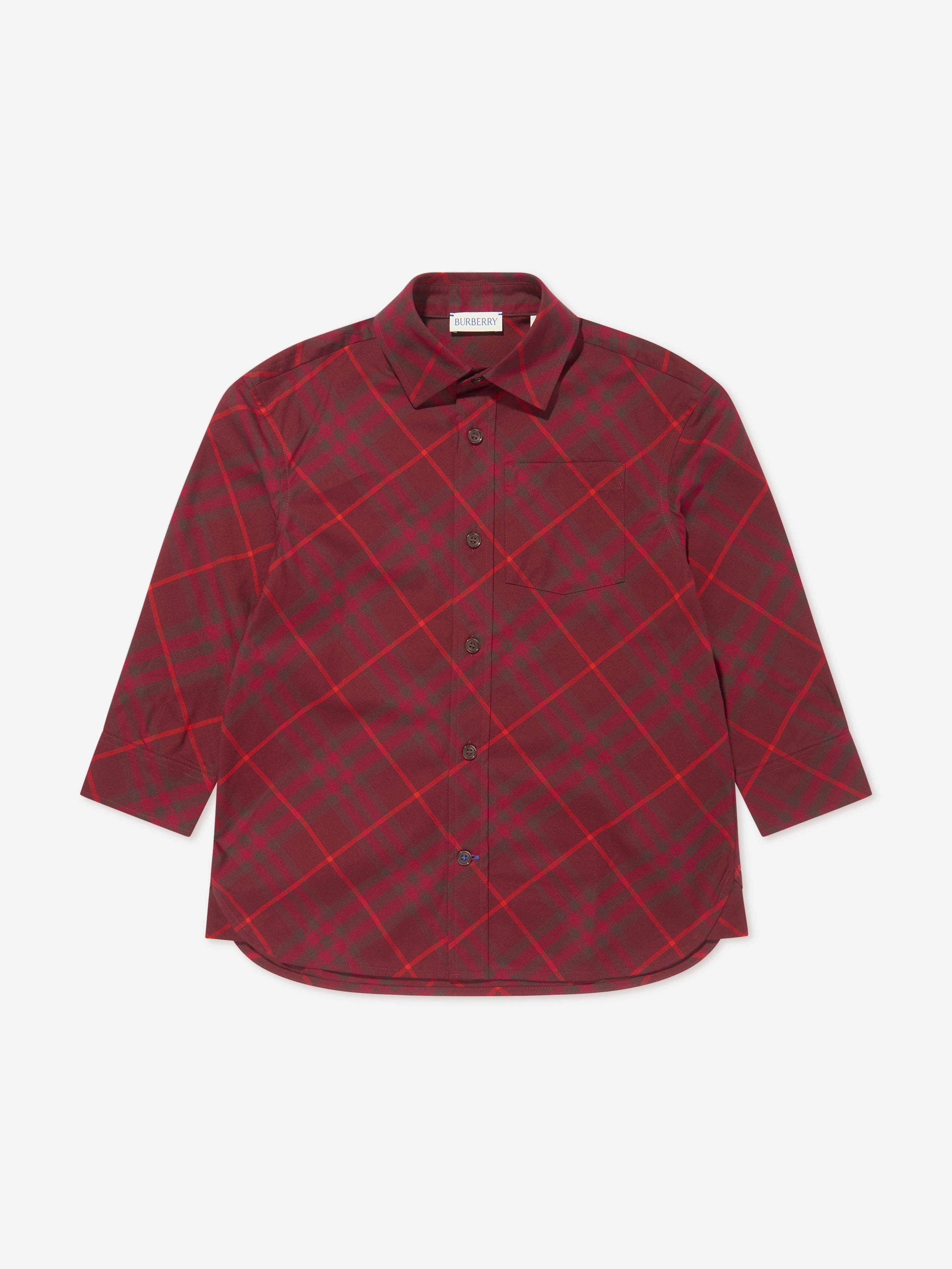 Shops burberry boys check shirt