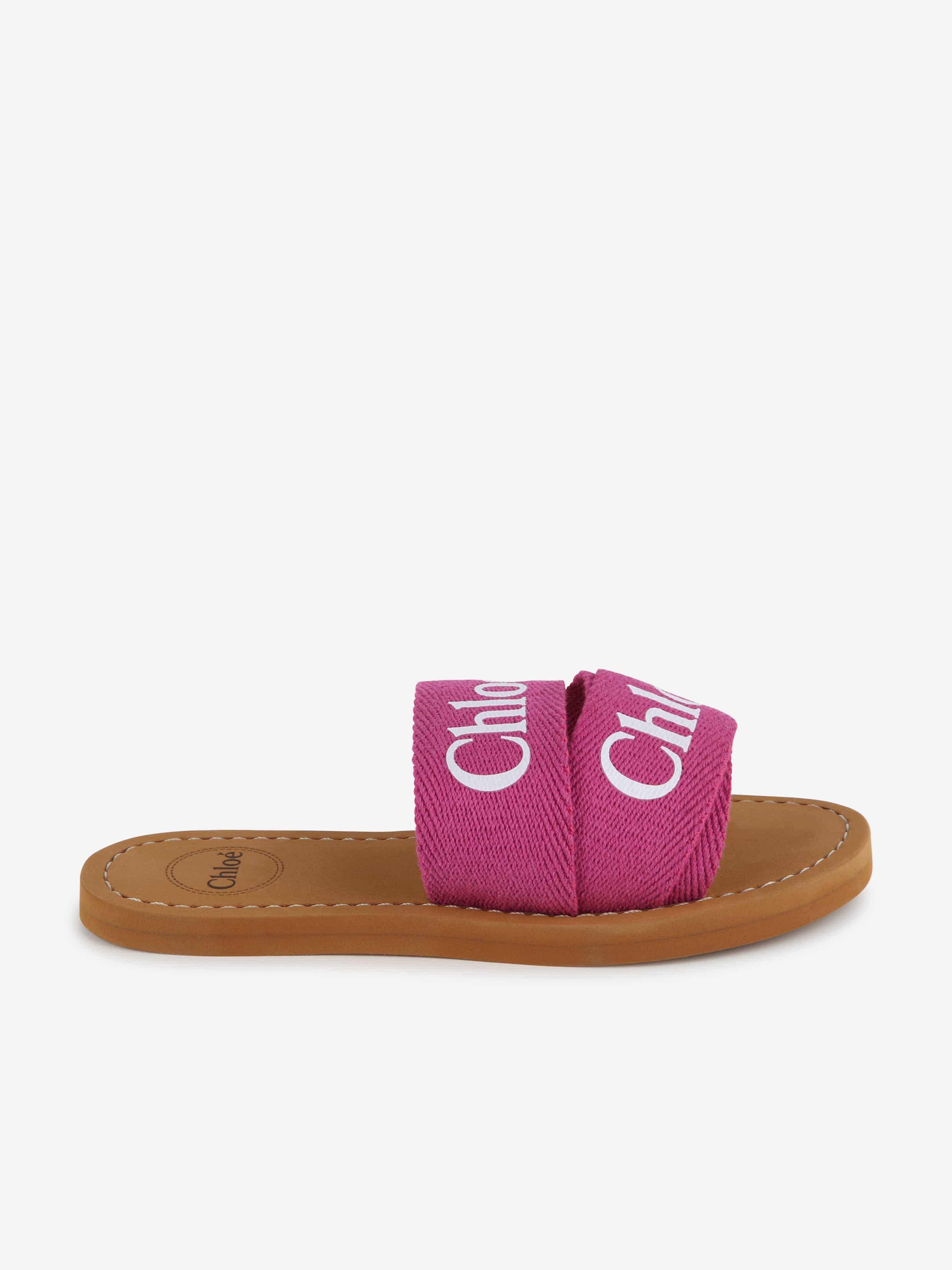 Girls Logo Slides in Pink Childsplay Clothing