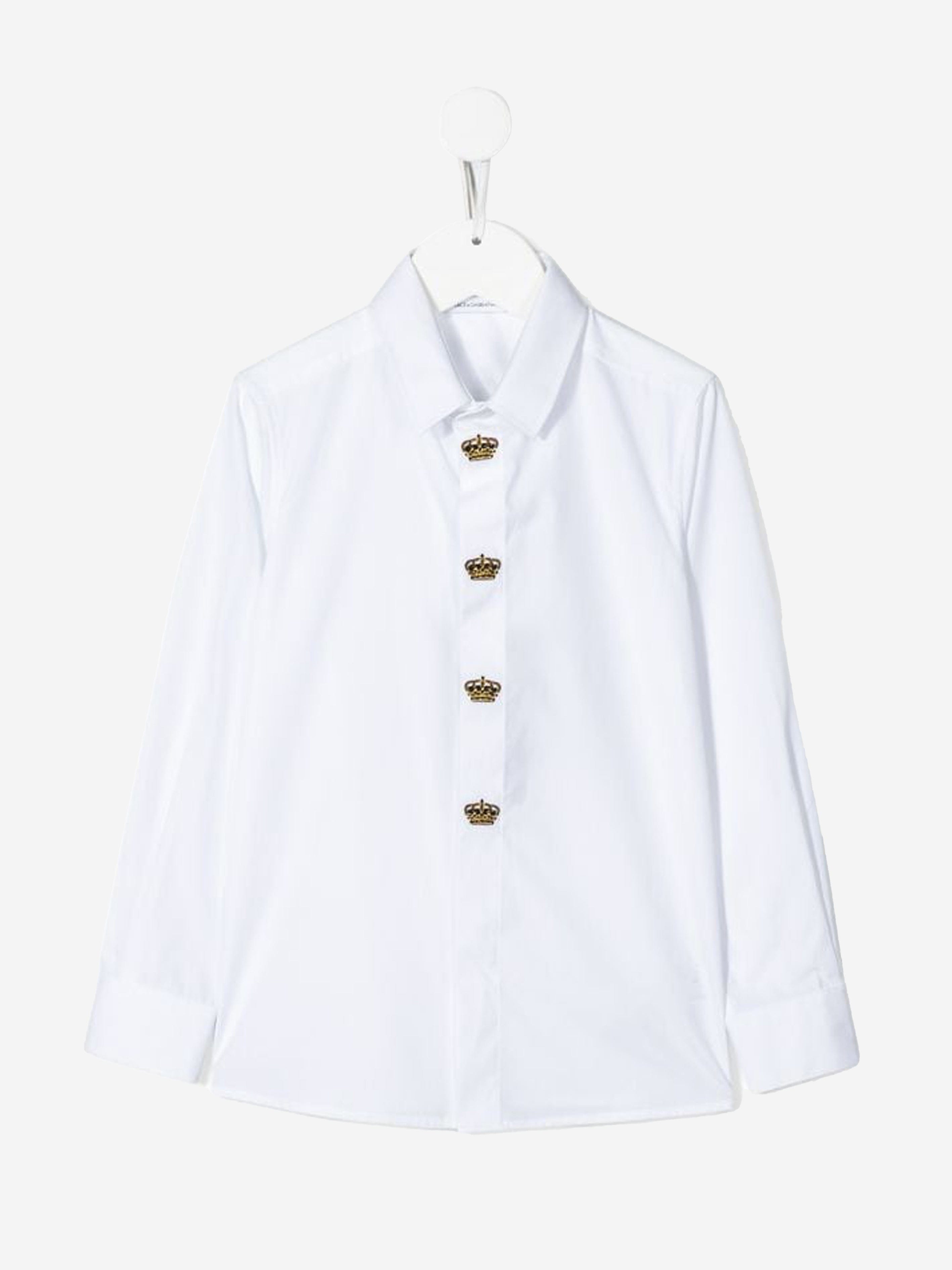 Ava Cotton Jersey Button-Down Shirt - White