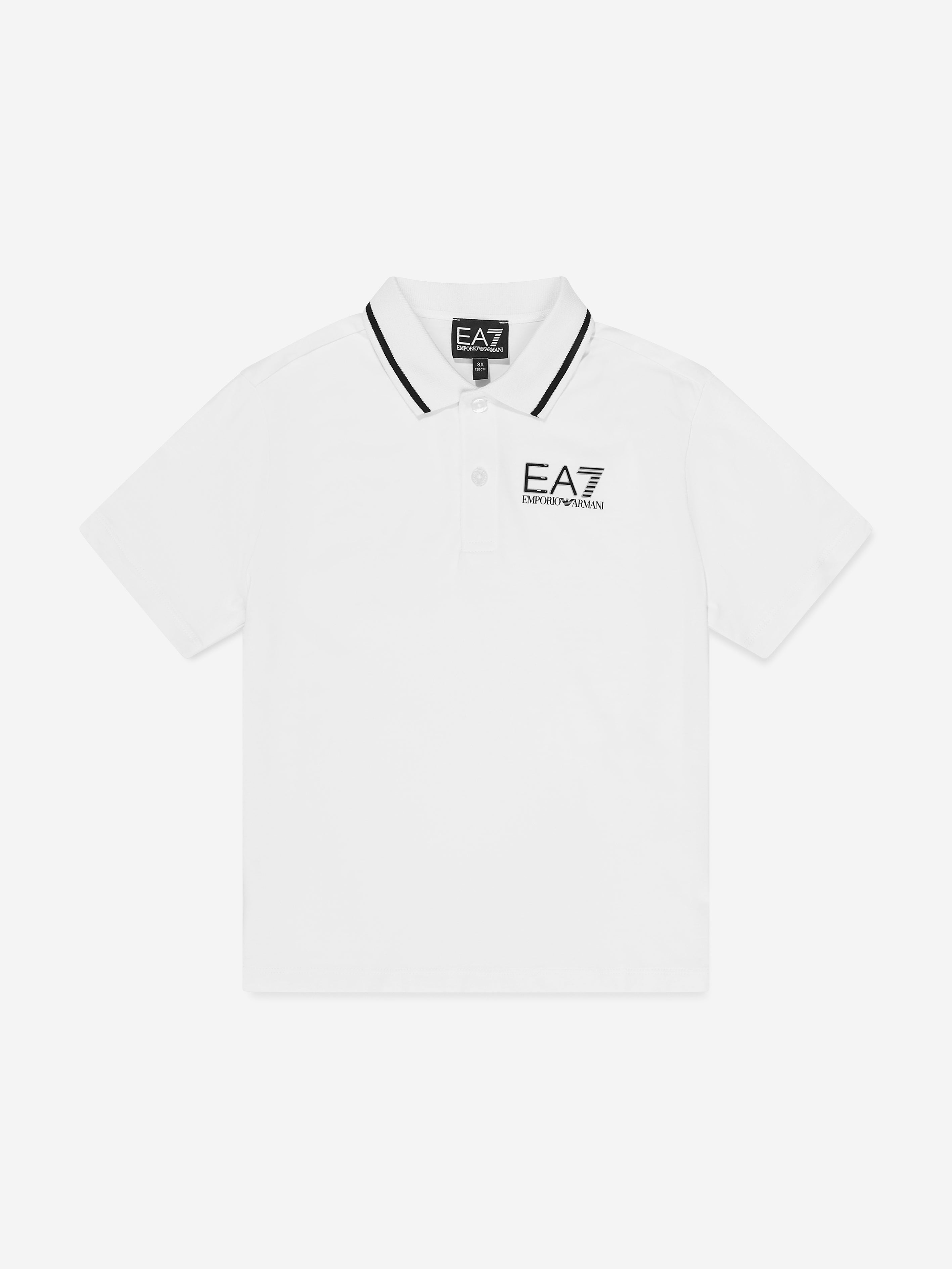EA7 Emporio Armani Boys Train Core ID Polo Shirt in White