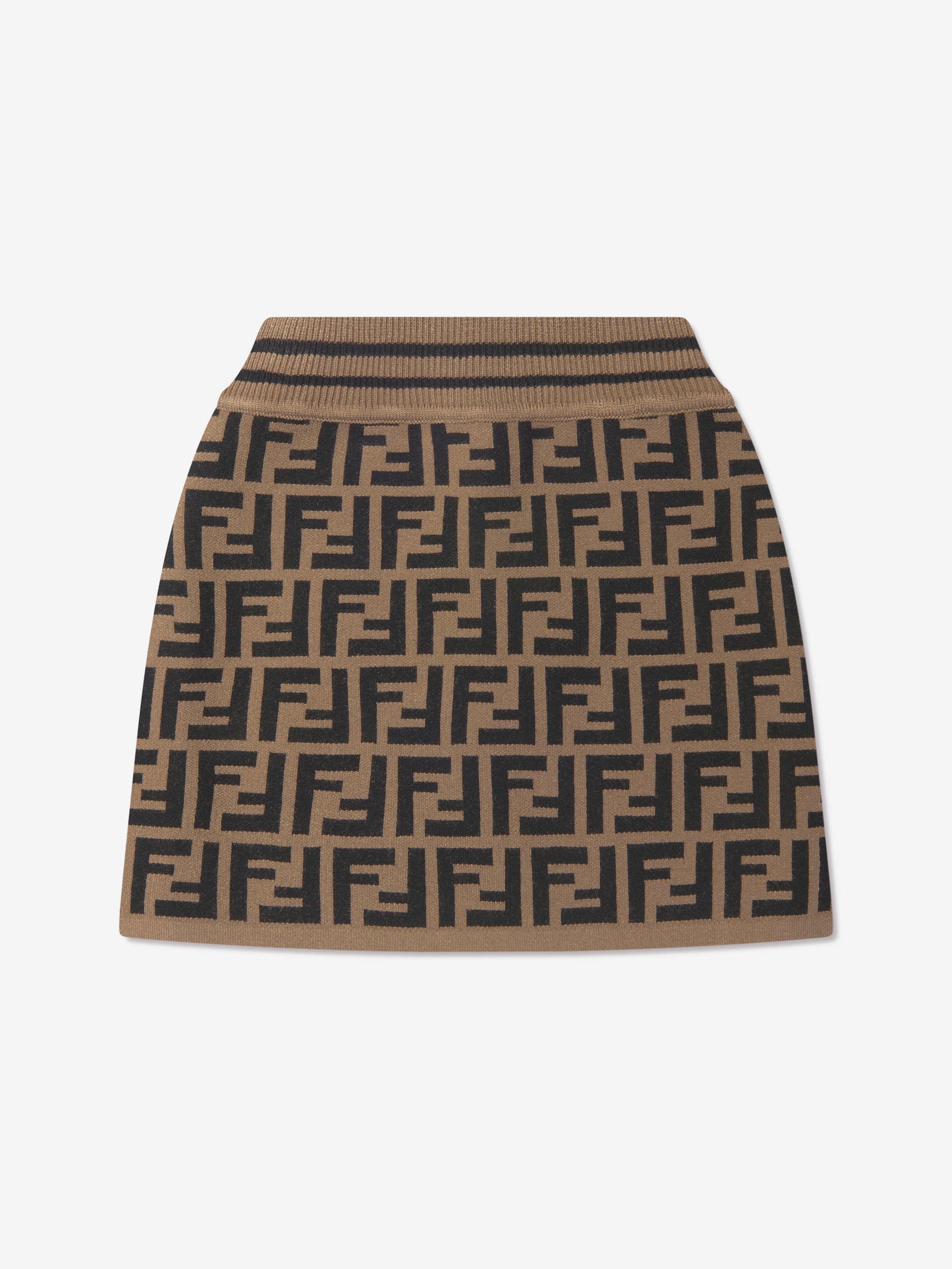 Fendi FF motif knitted pencil skirt