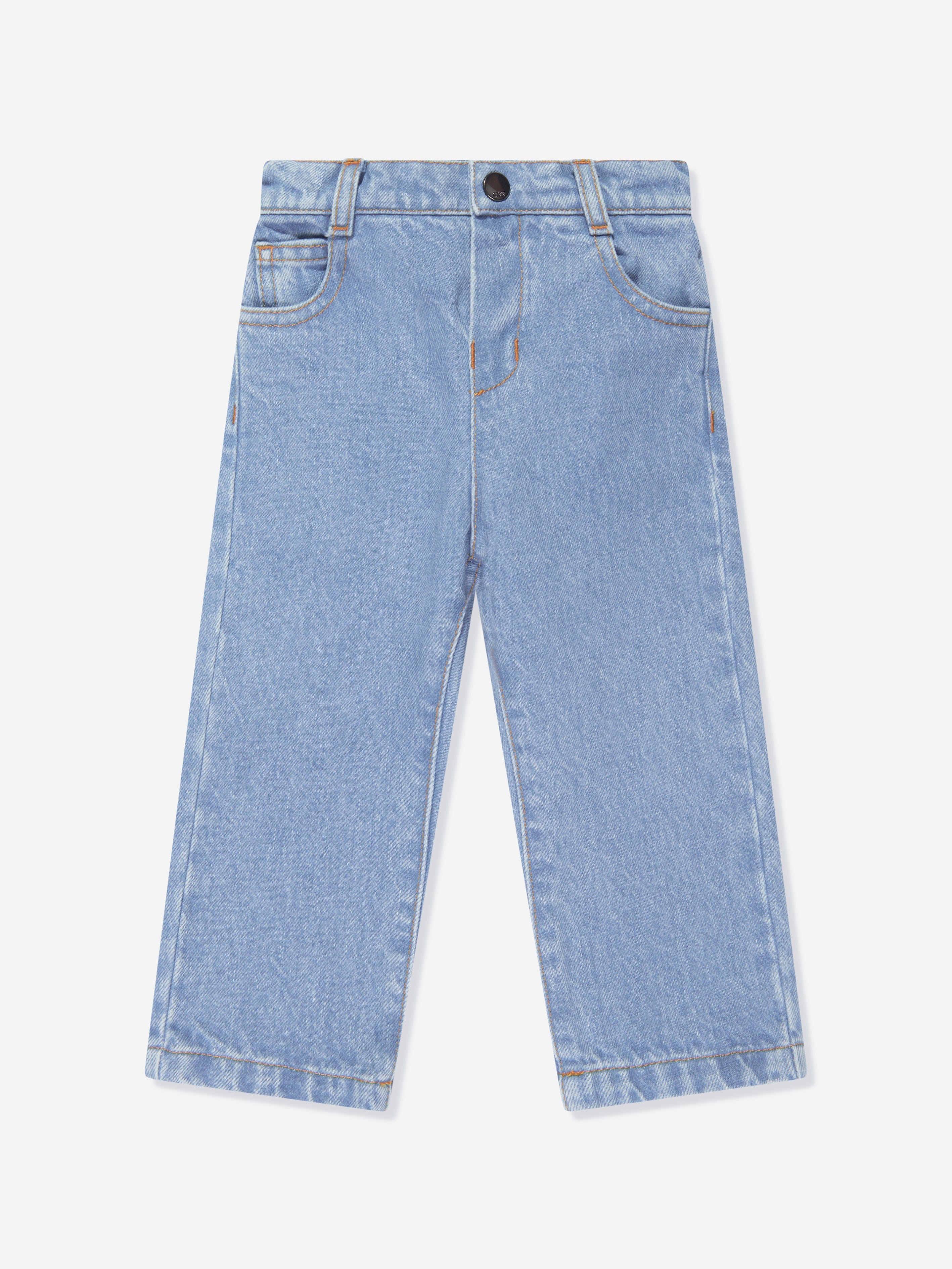 Fendi Baby Boy Blue denim FF Pocket factory Jeans, Size 24 Mo