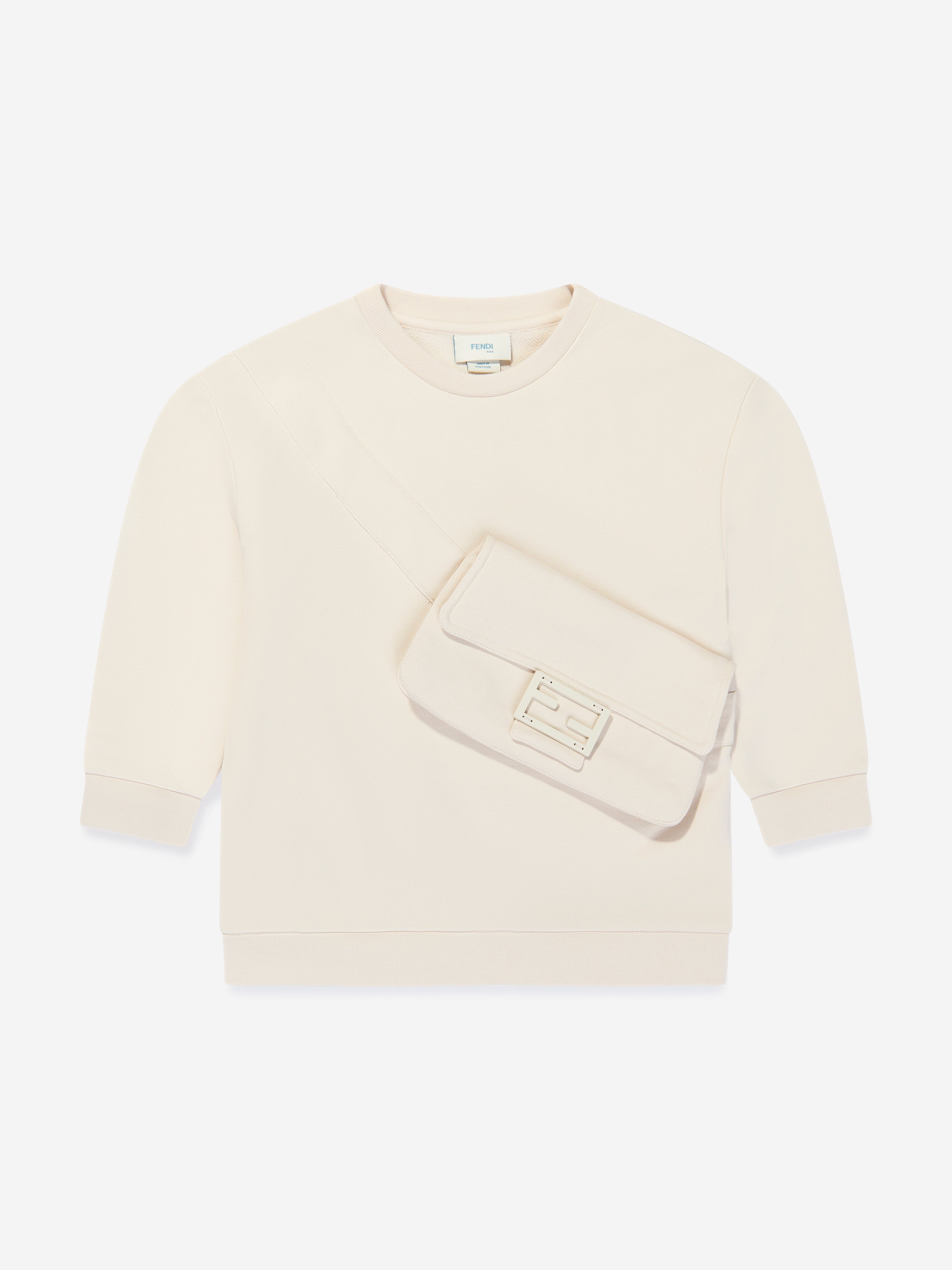 Kids Baguette Bag Sweatshirt in Beige