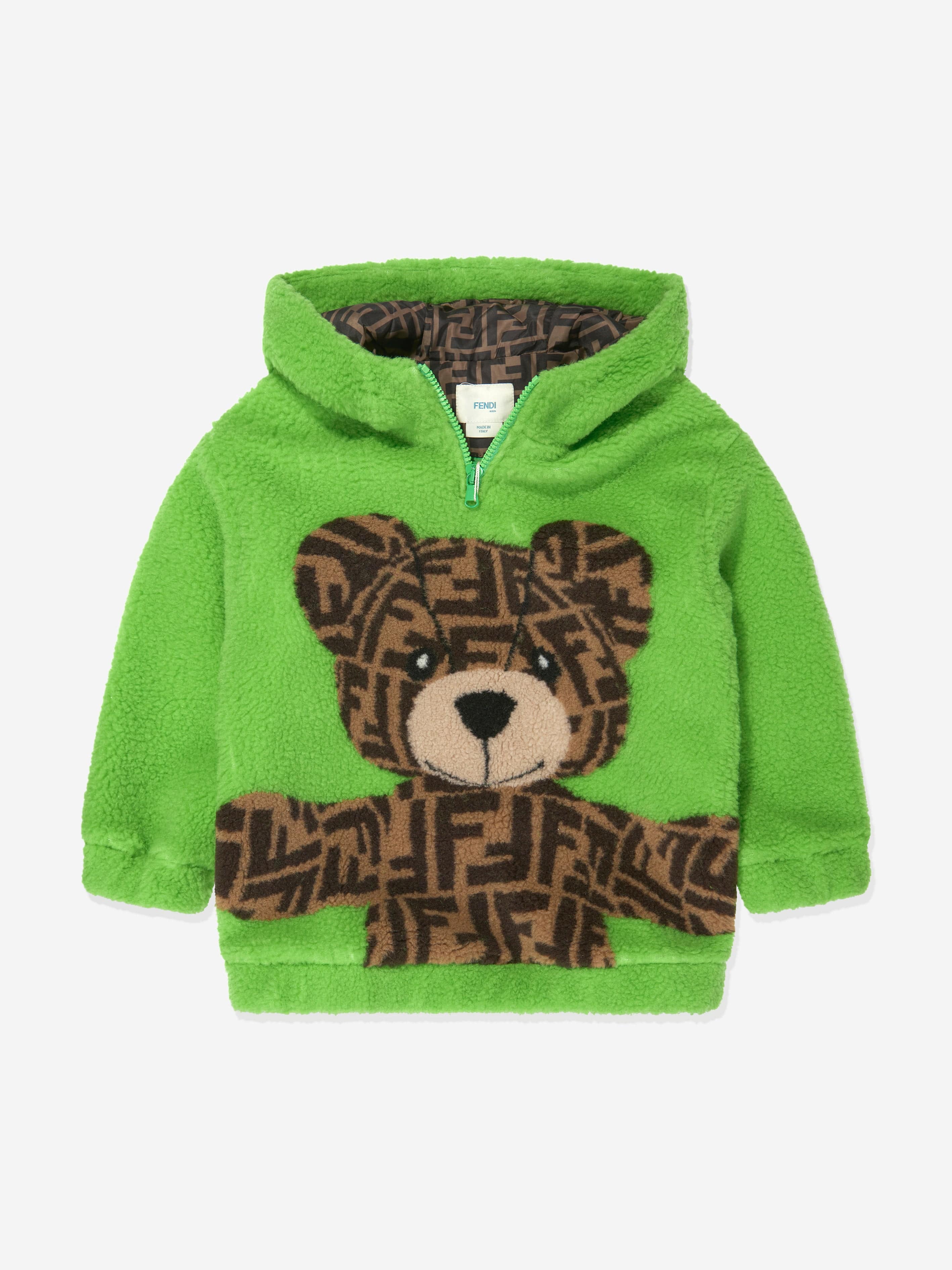 Green store bear hoodie