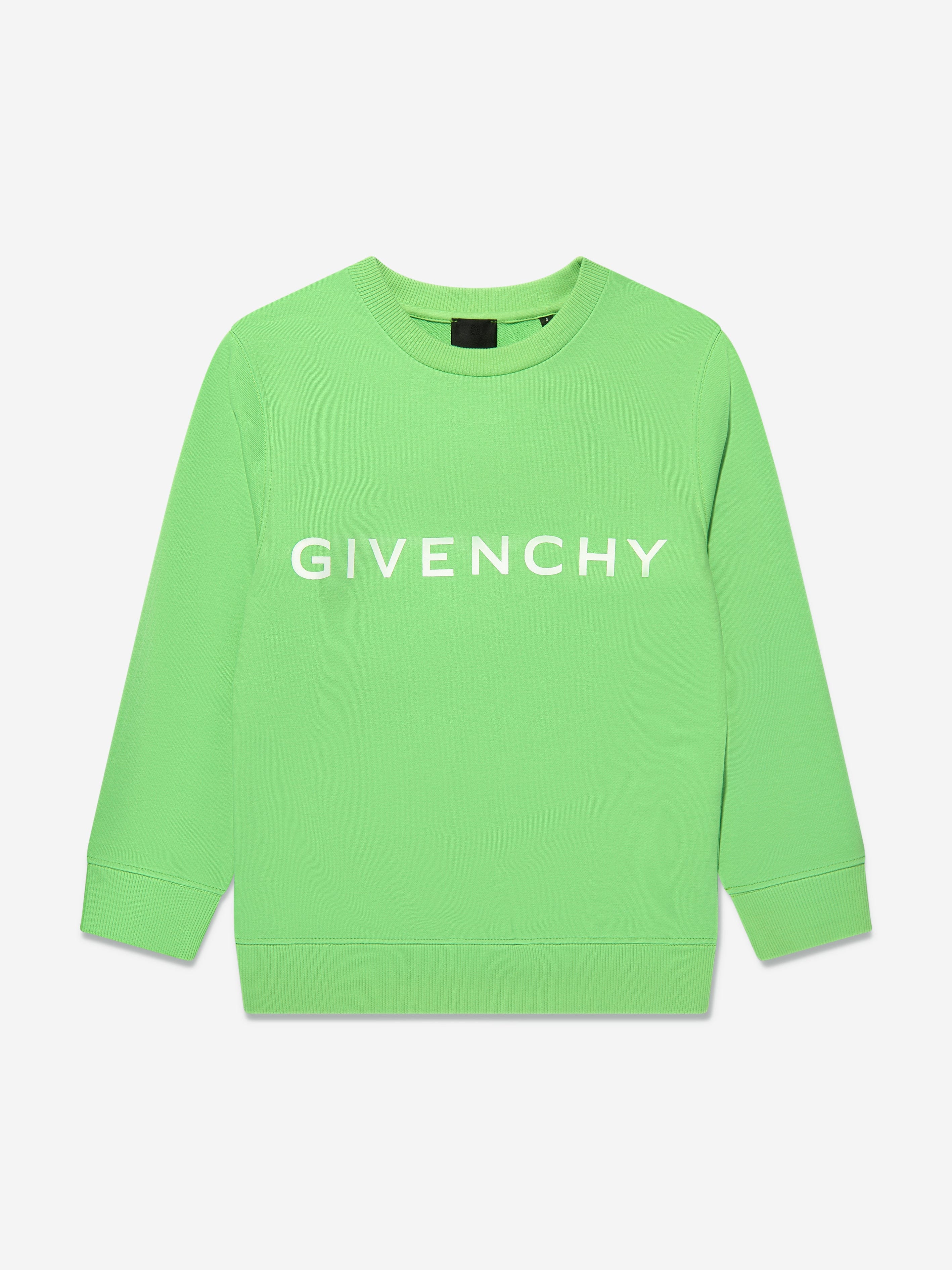 Boys Logo Print Sweatshirt in Green