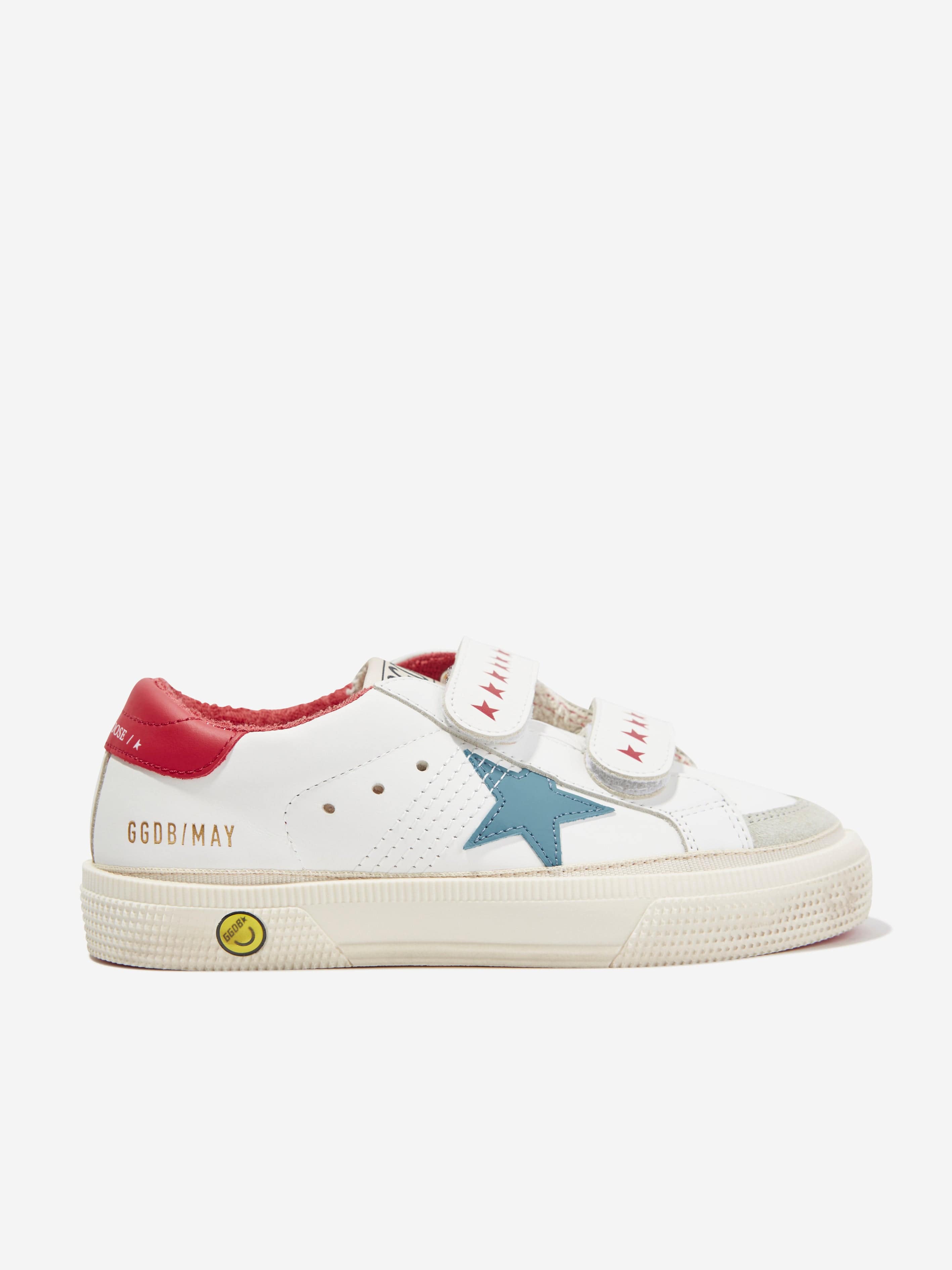 Golden Goose Kids Kids Leather May School Trainers in White