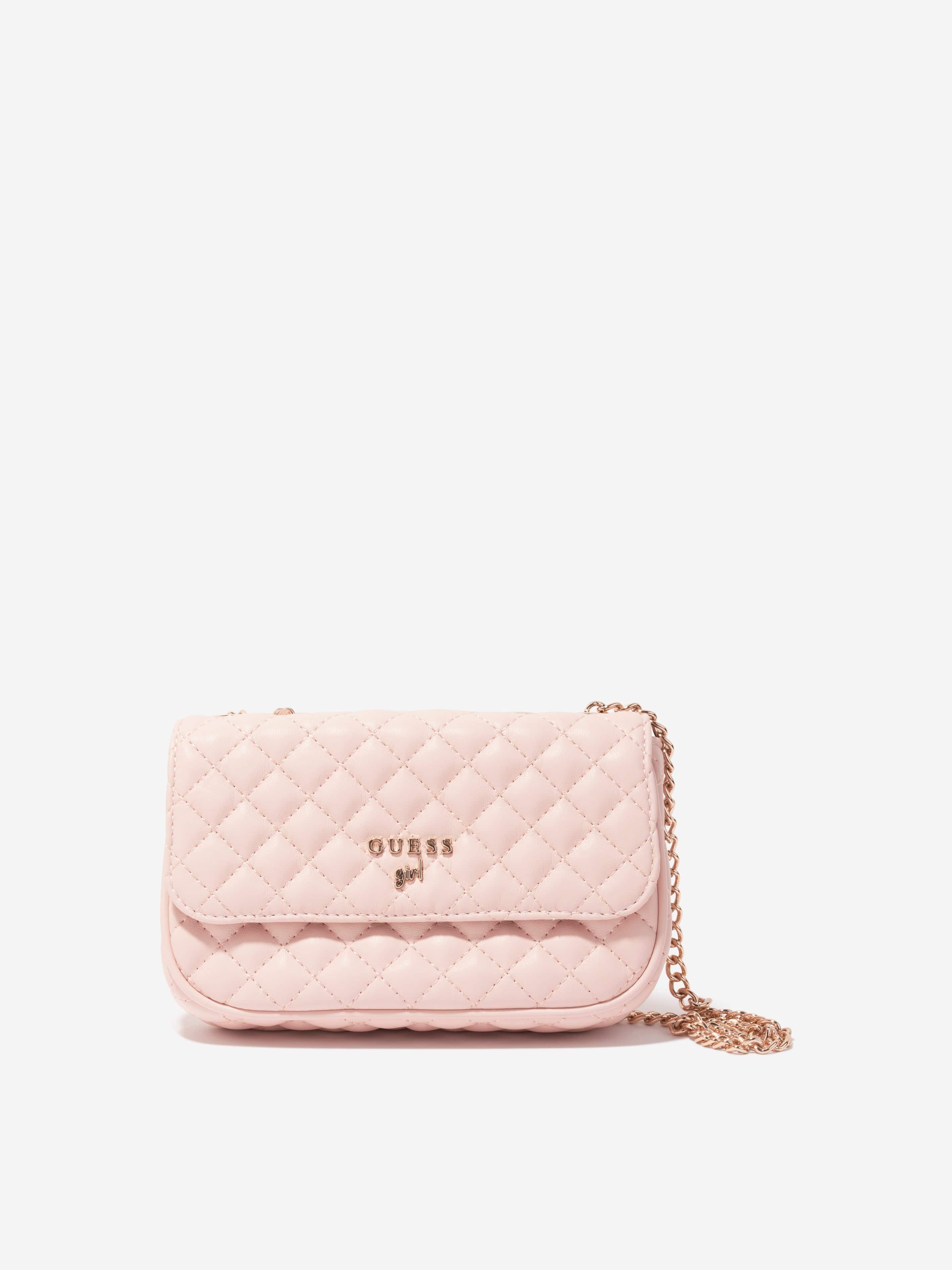 Guess pink quilted shops bag