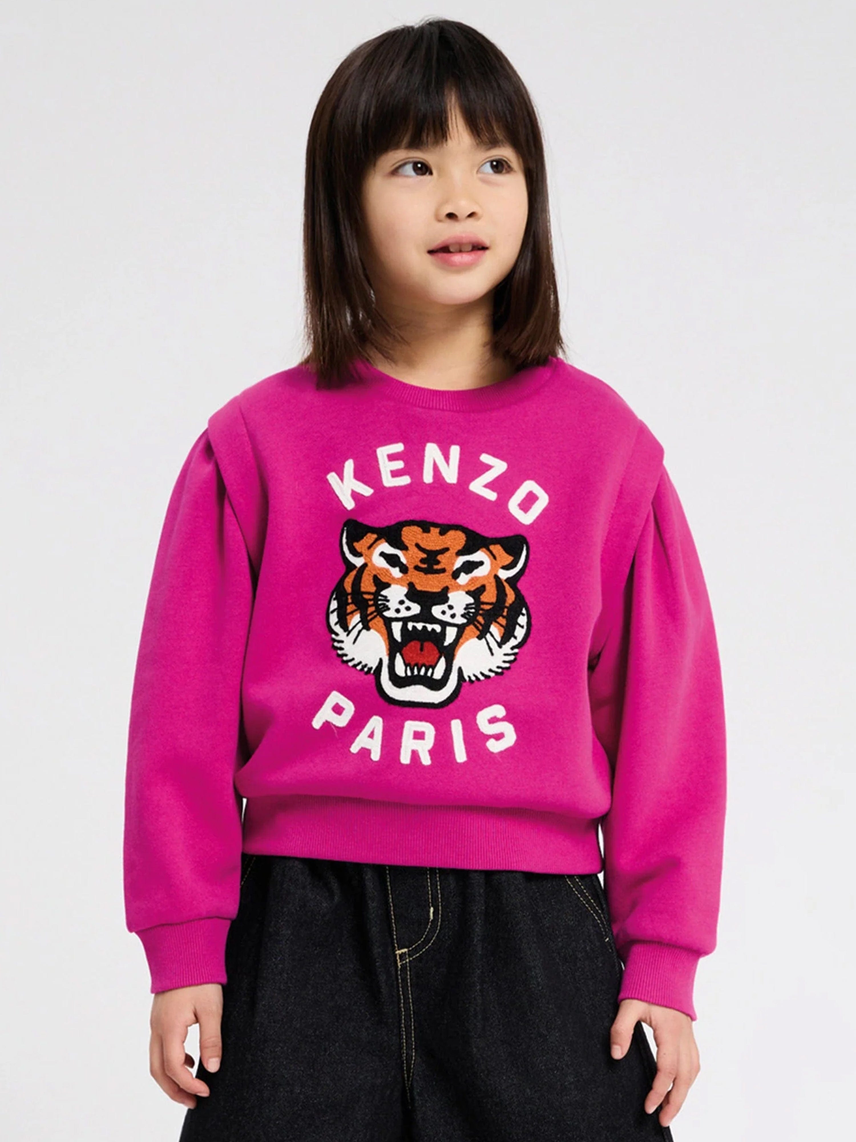 Kenzo Paris Pink Tiger all discount embroidered Sweater crew neck