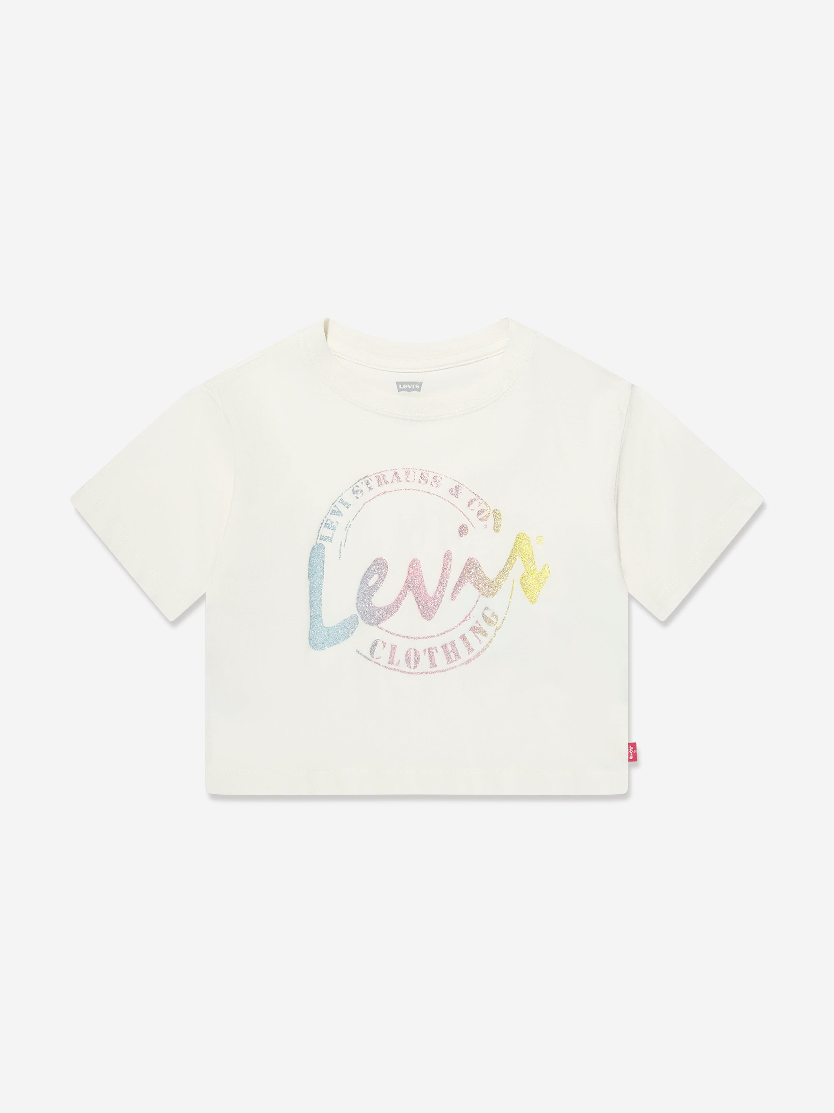 Girls Meet And Greet Script T Shirt in White Childsplay Clothing