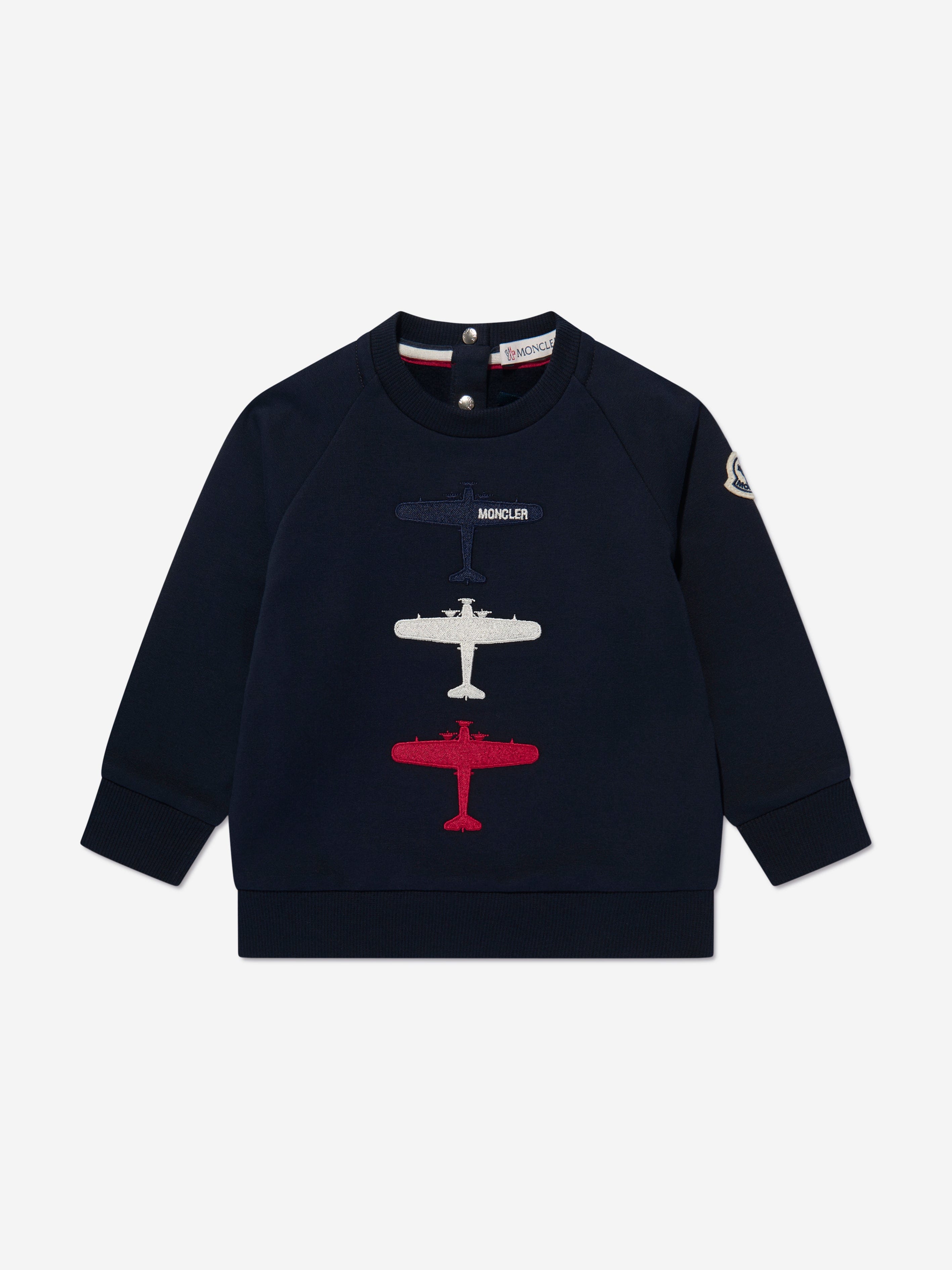 Baby Boys Planes Print Sweatshirt in Navy