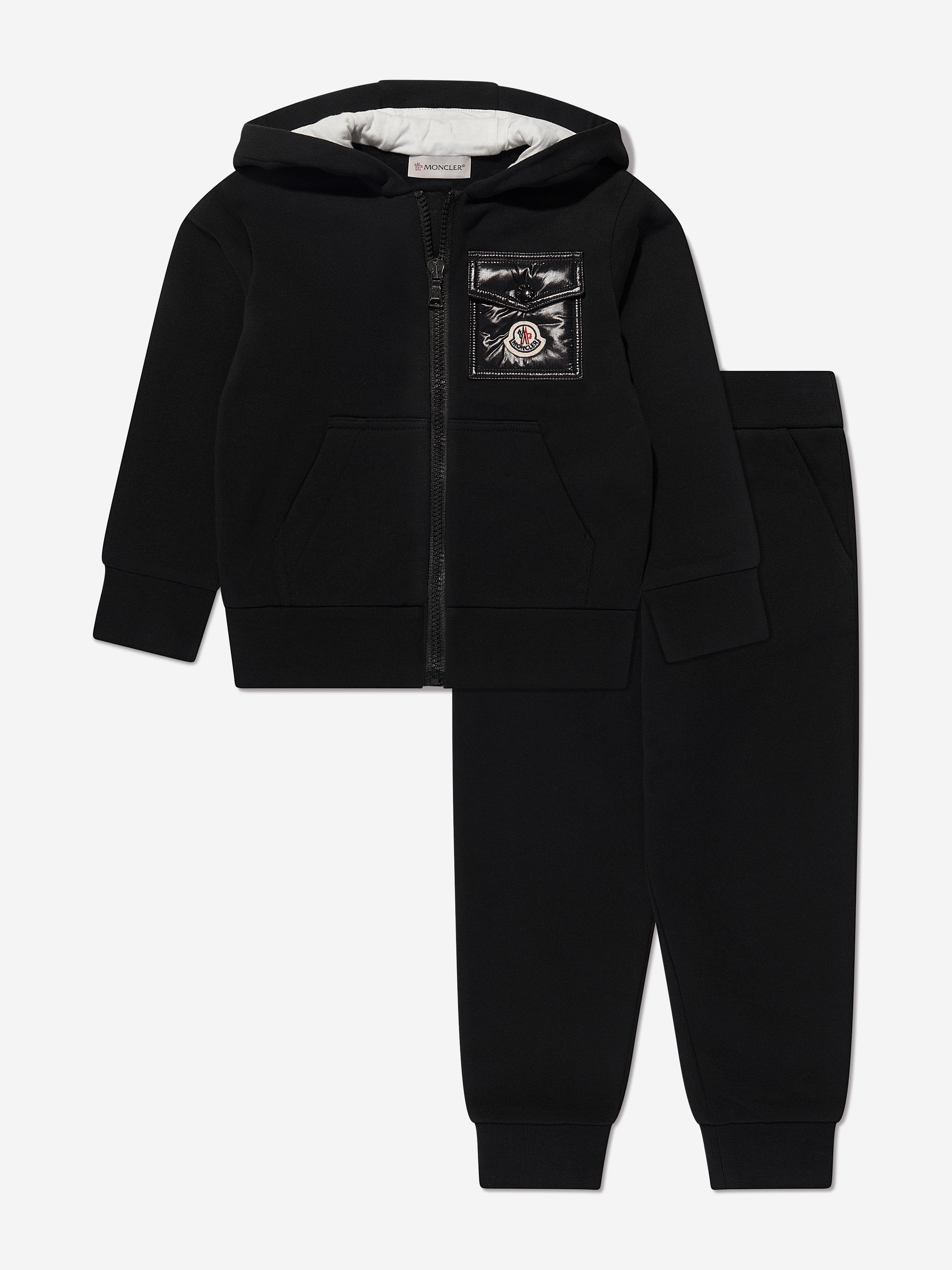 Black moncler sale tracksuit