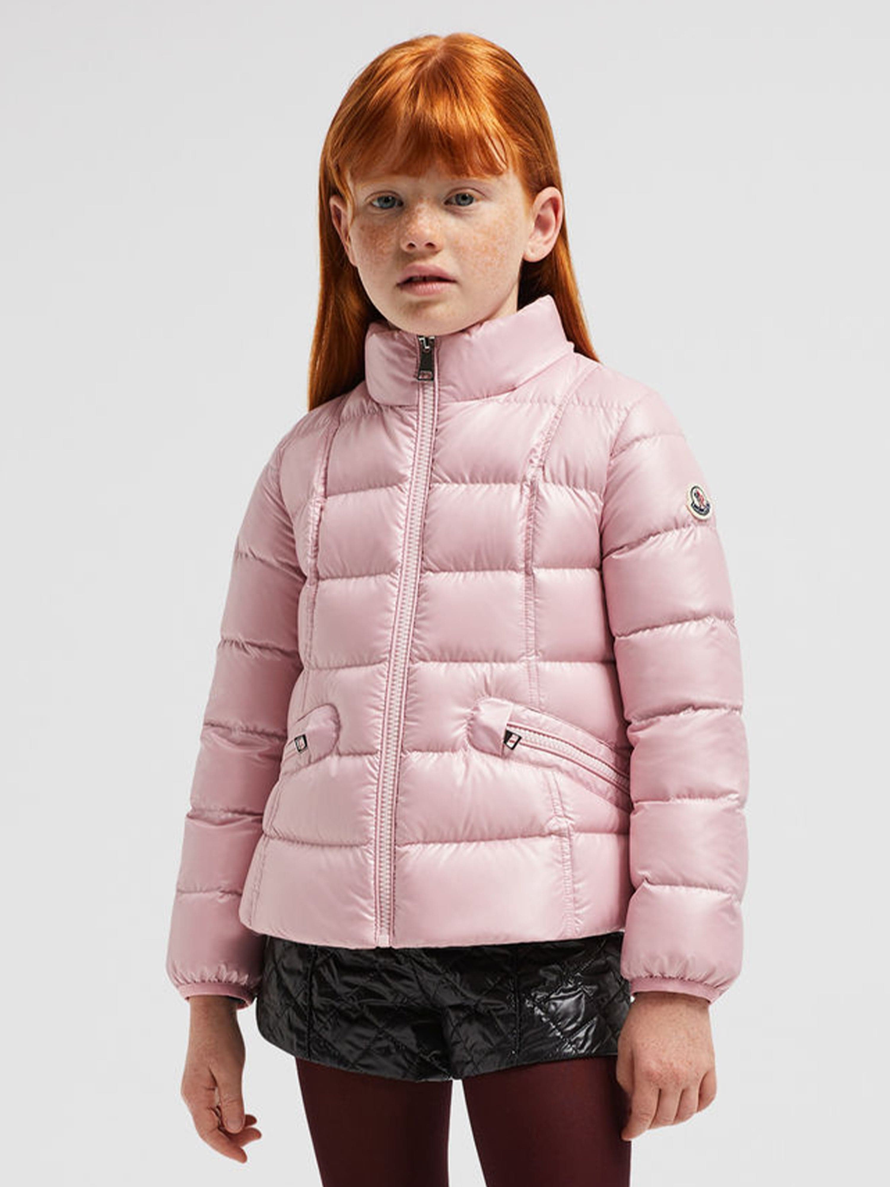 Moncler Girls top Puffer Down Pink All In One Snow Pants