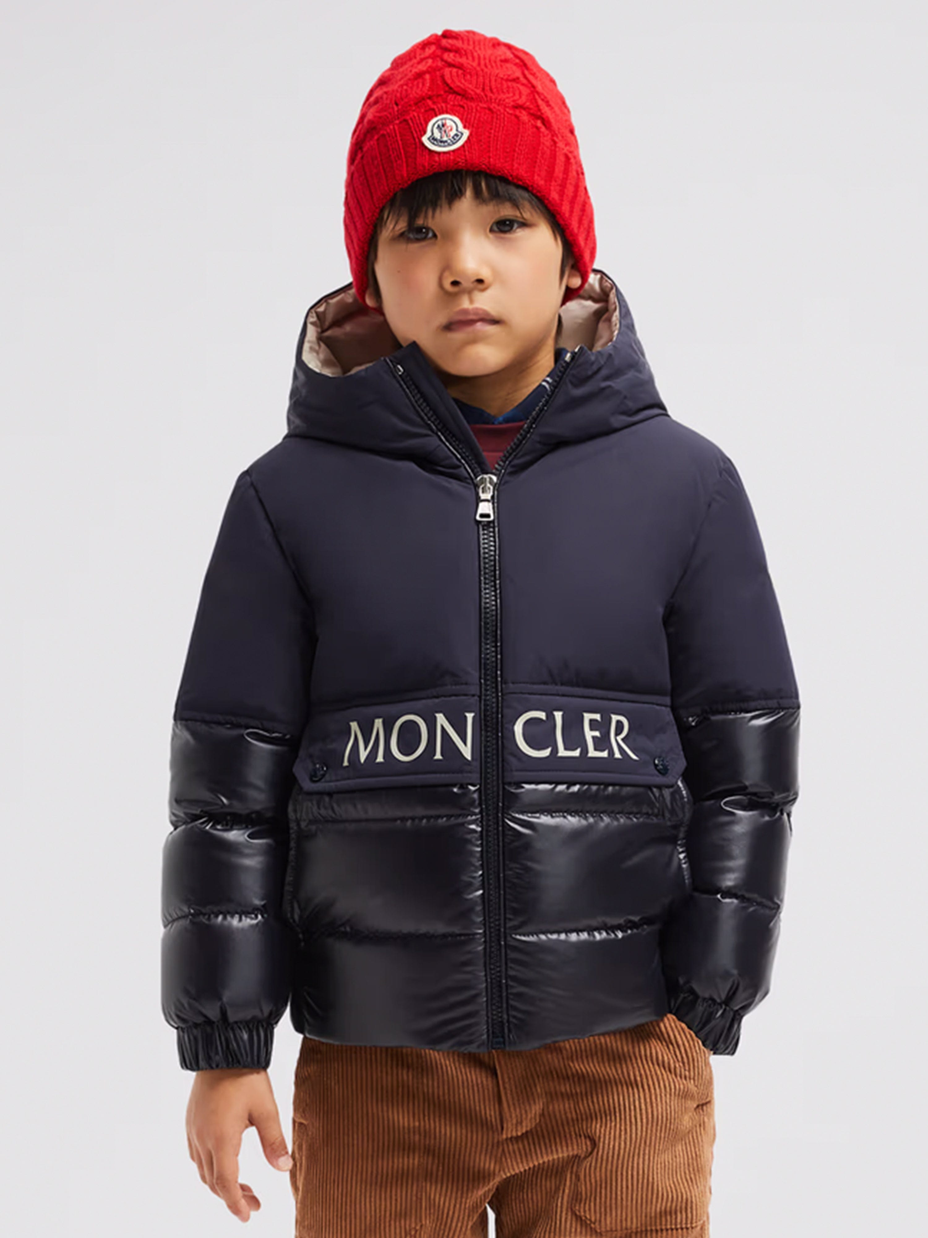 Moncler Enfant Boys Down Padded Andres Jacket in Navy Childsplay Clothing