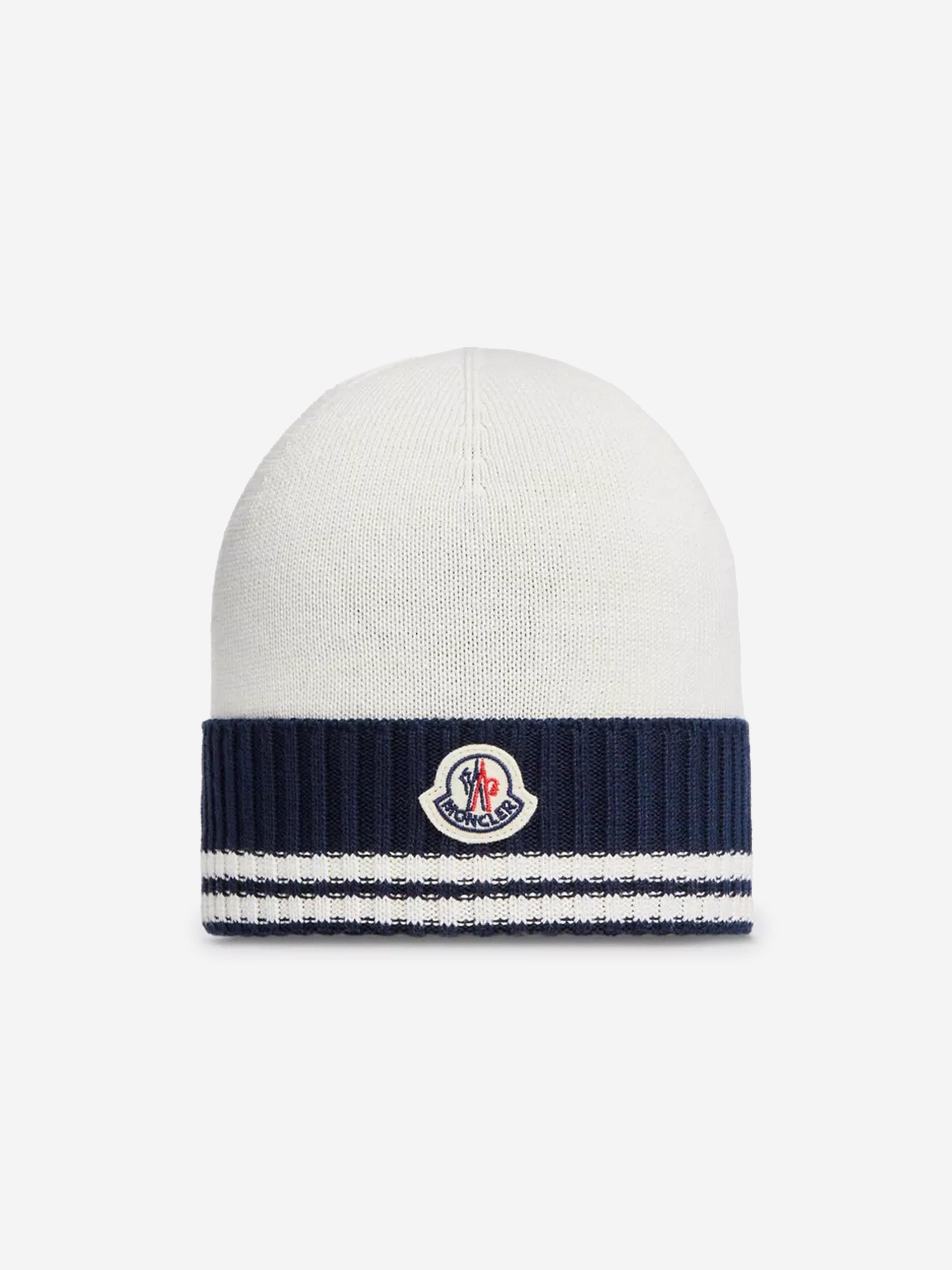 White selling moncler beanie