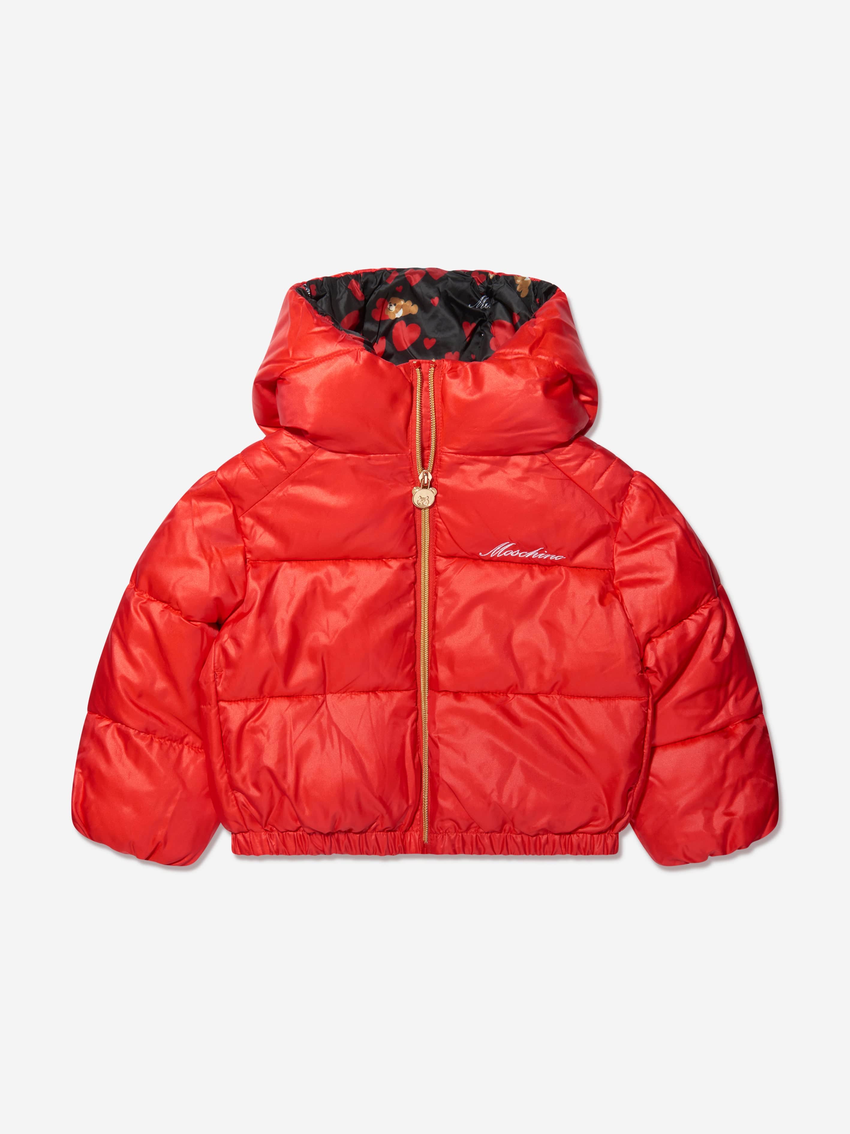 Girls Puffer Jacket in Red