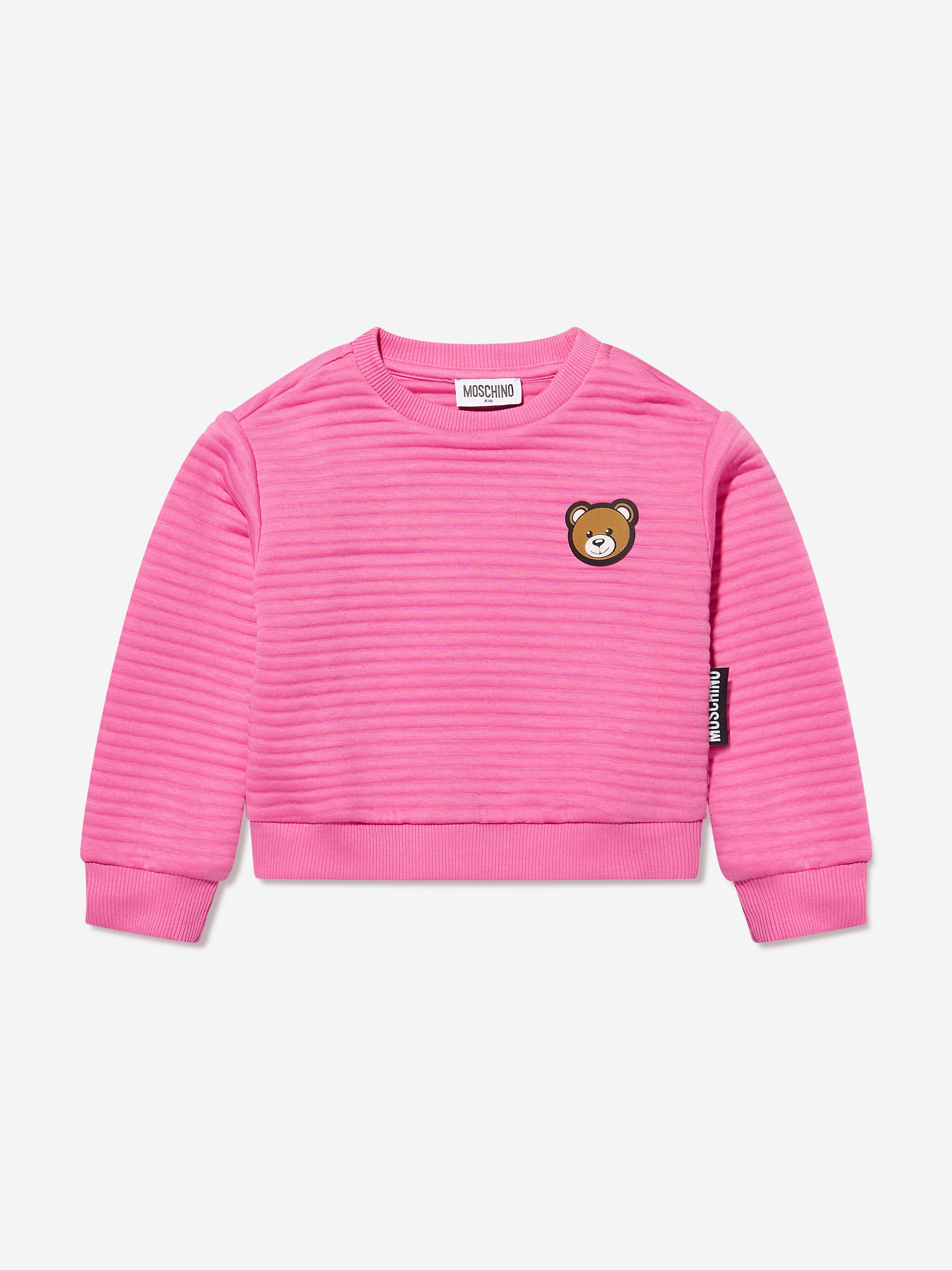 Moschino Kids Girls Teddy Bear Sweatshirt in Pink Childsplay