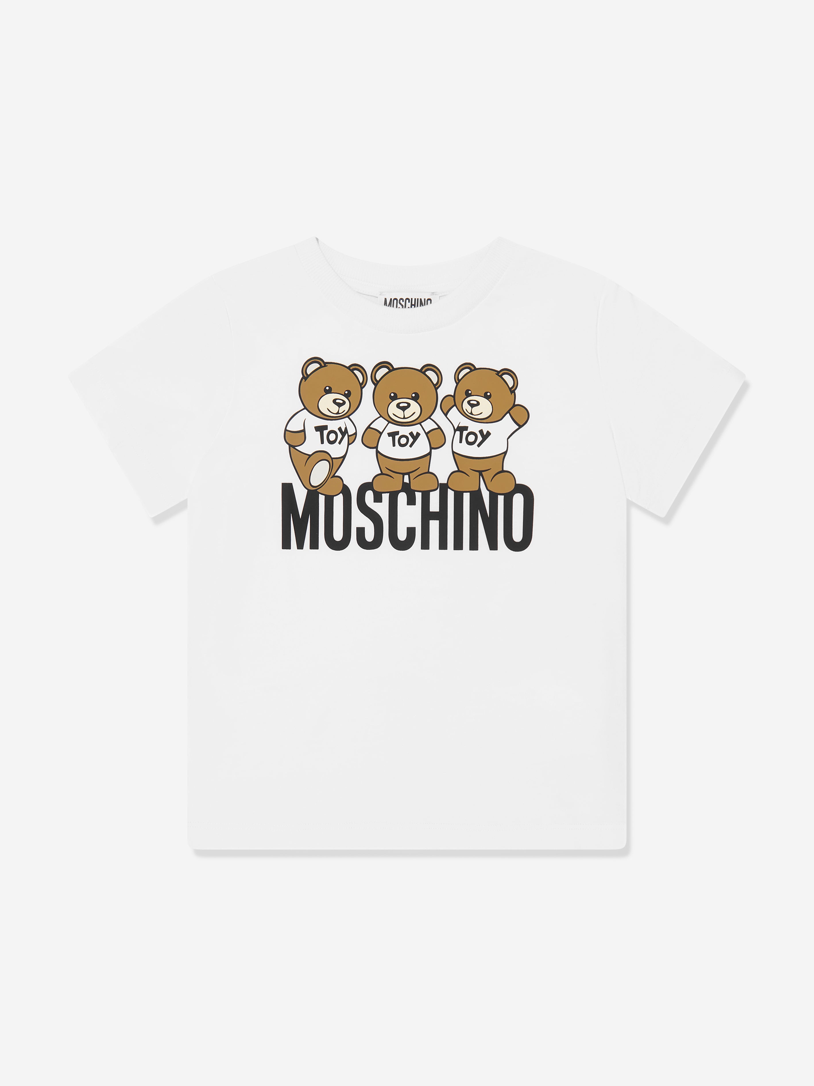 Moschino Kids Kids Teddy Bear Logo T-Shirt in White | Childsplay