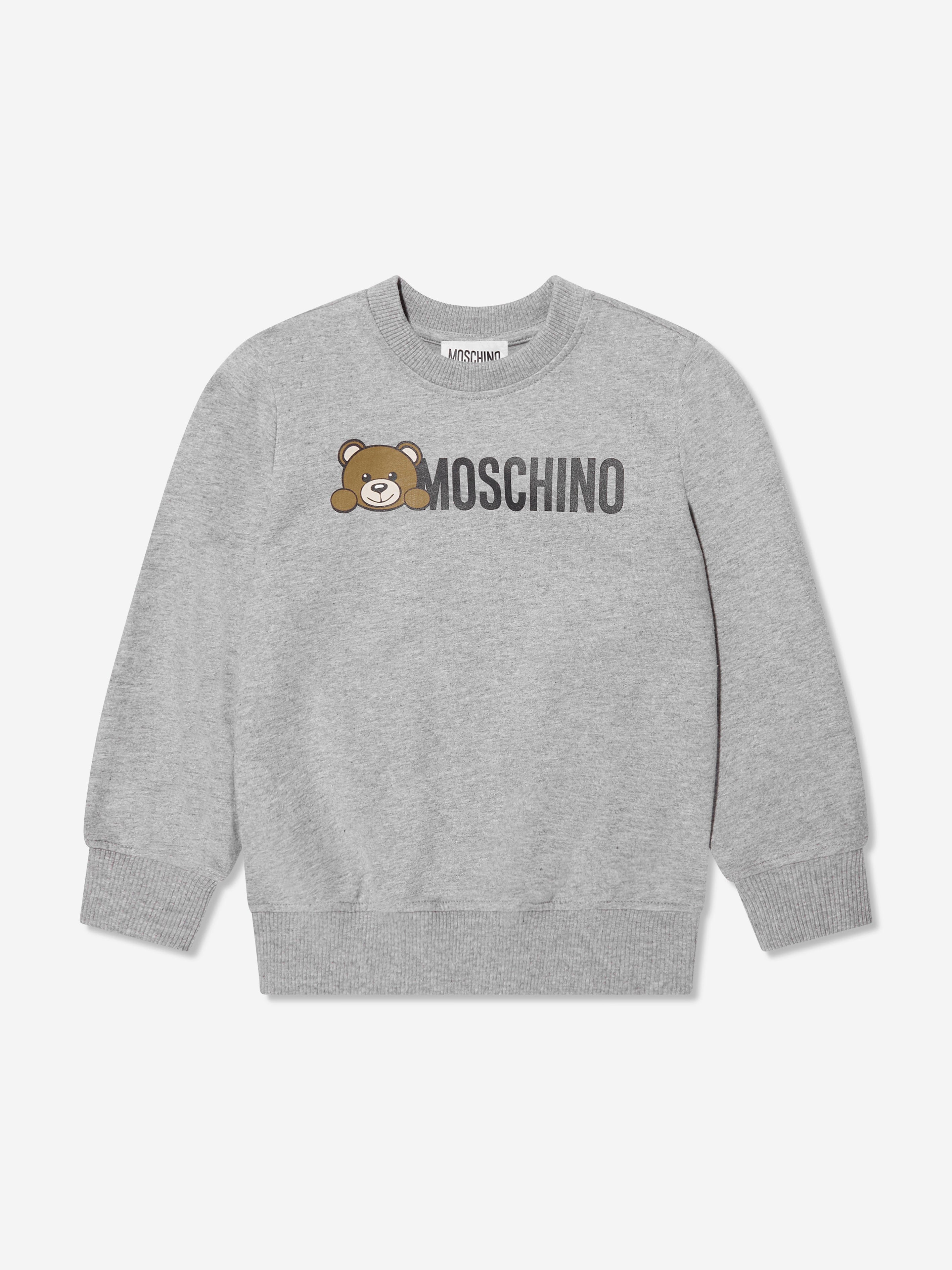 Kids Teddy Bear Logo Sweatshirt in Grey