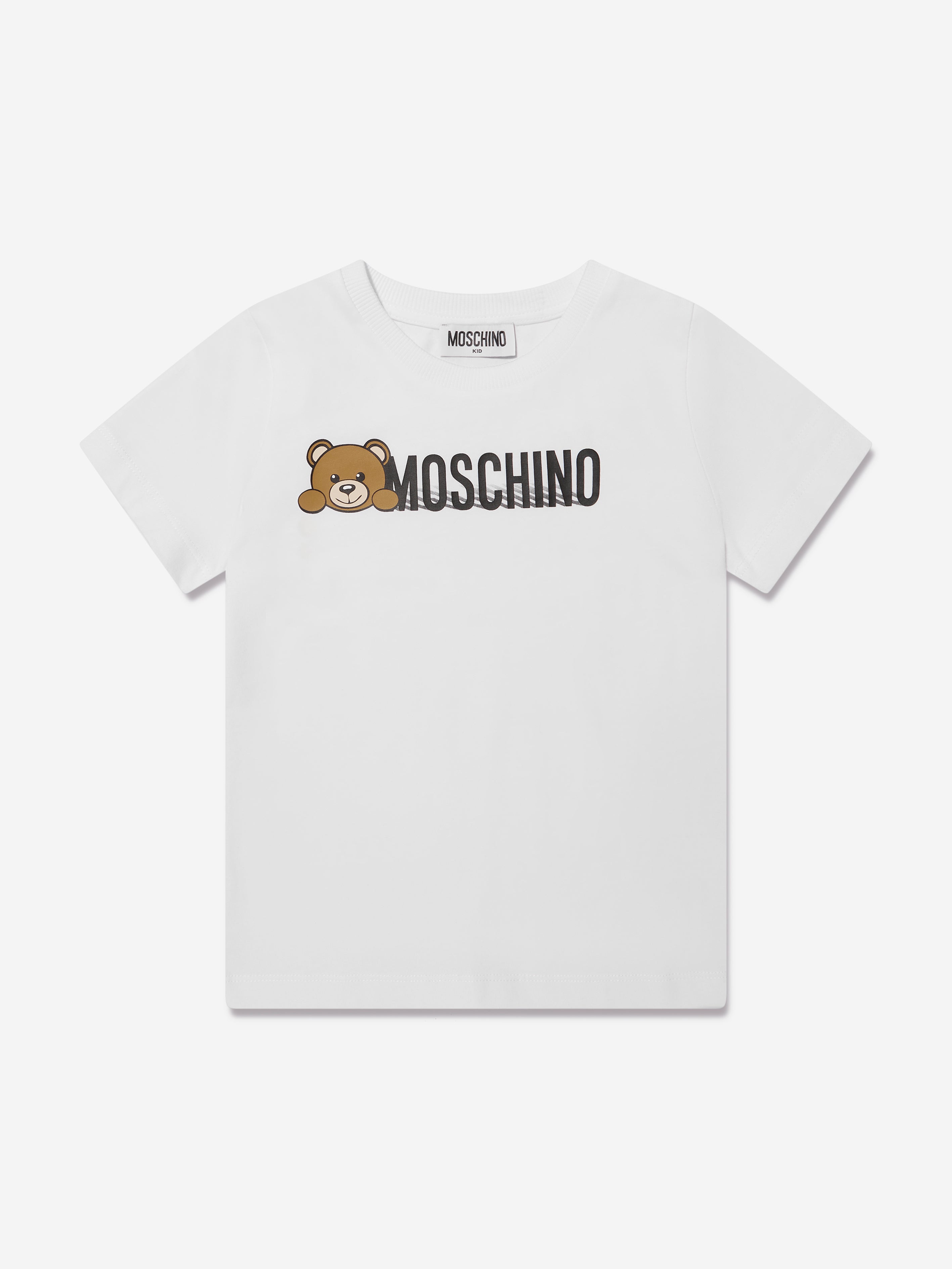 Kids Teddy Bear Logo T-Shirt in White