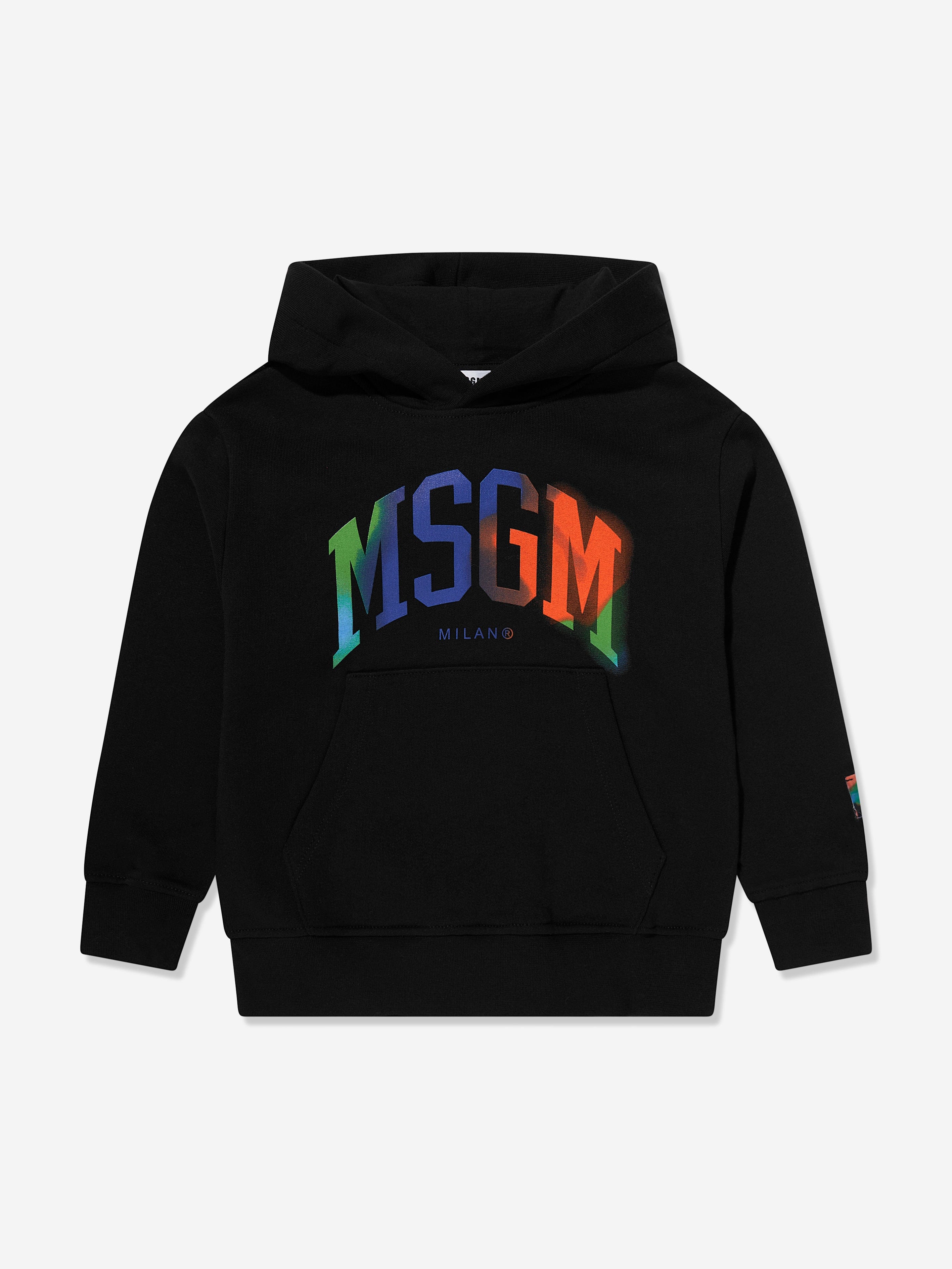 MSGM Boys Logo Hoodie in Black | Childsplay Clothing