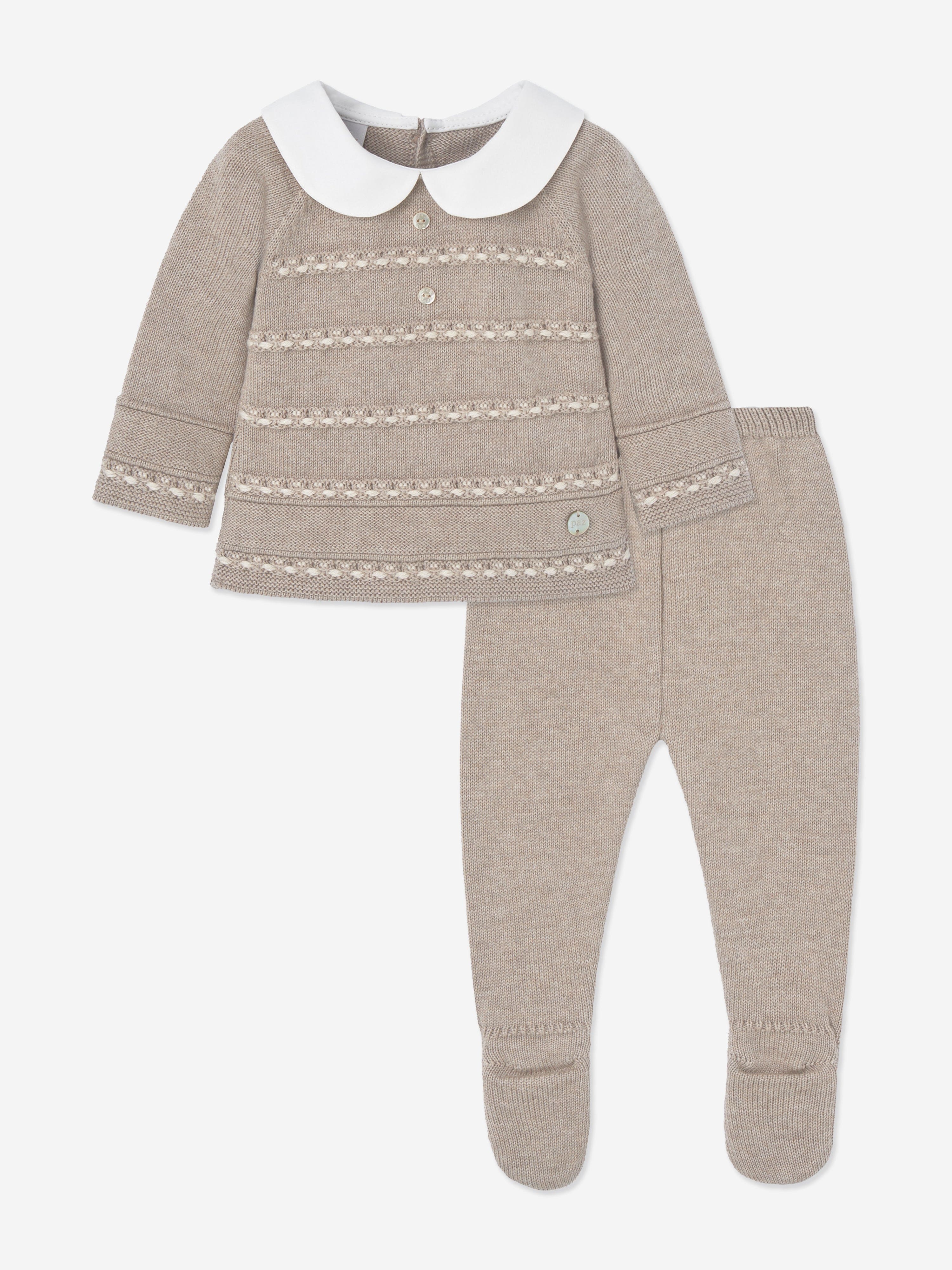 High quality Beige Knitted 2-Piece Set - Small