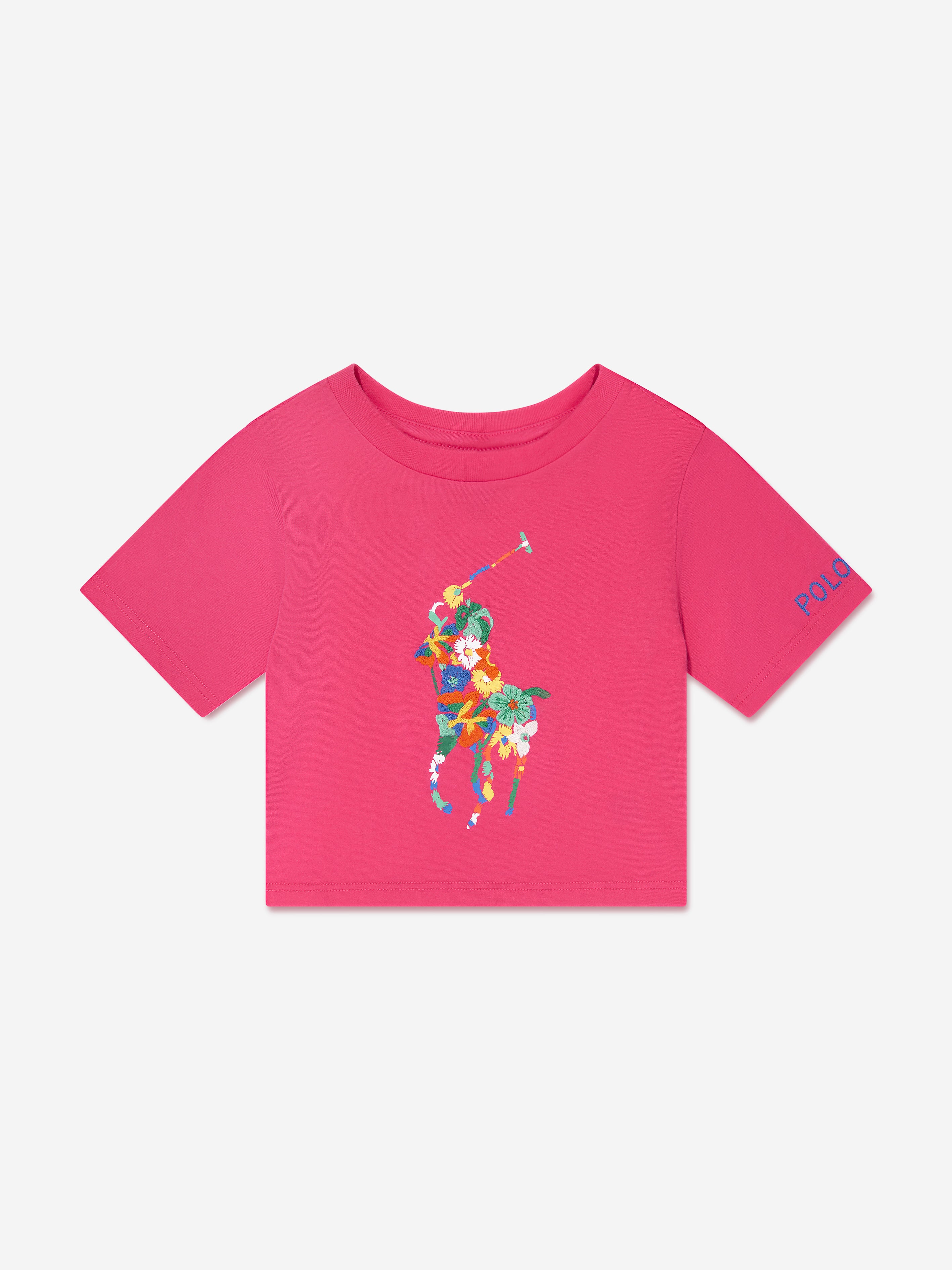 Ralph Lauren Kids Girls Logo Childsplay T-Shirt Clothing | Pink Boxy in