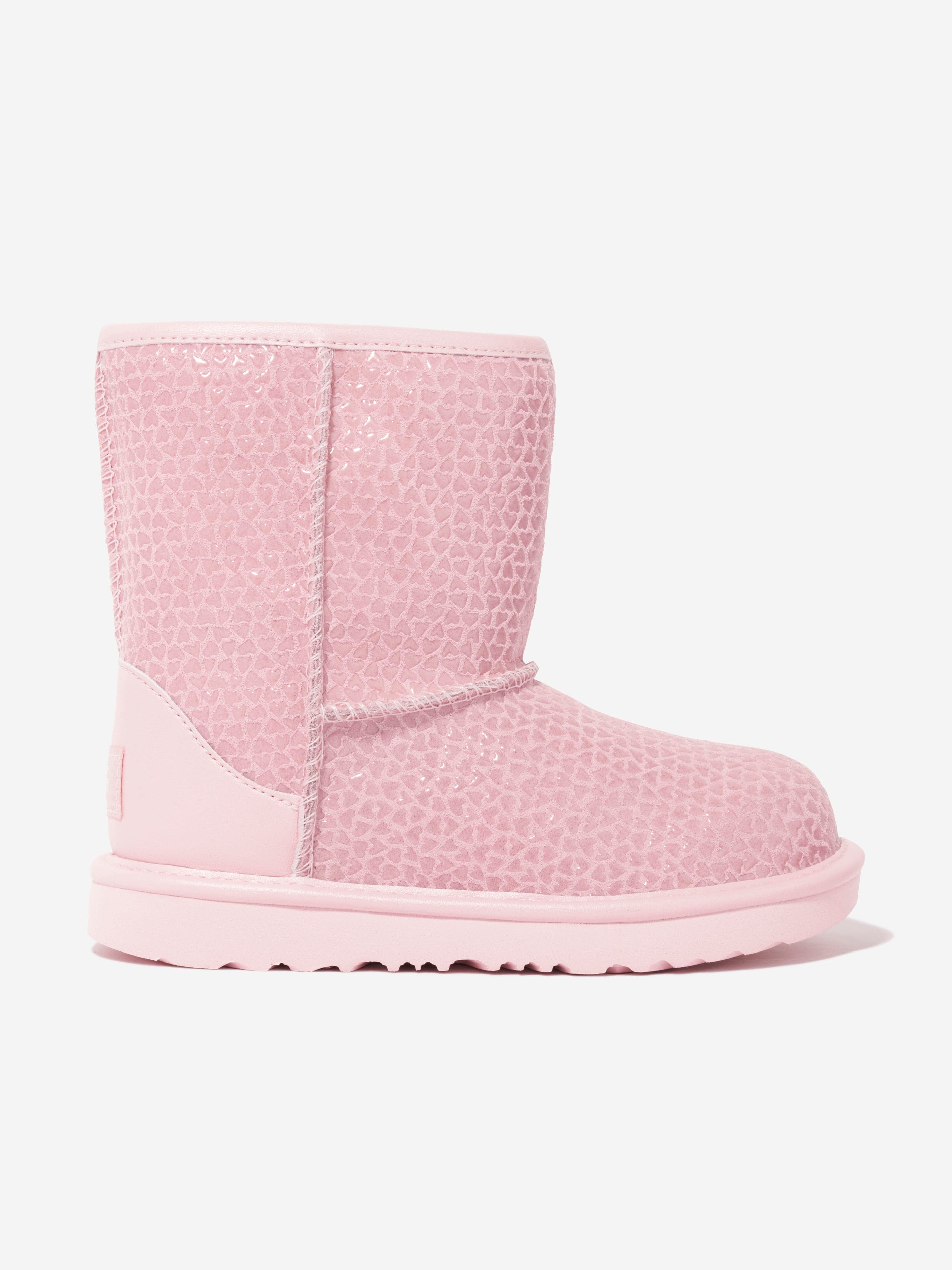 Girls Classic II Gel Hearts Boots in Pink