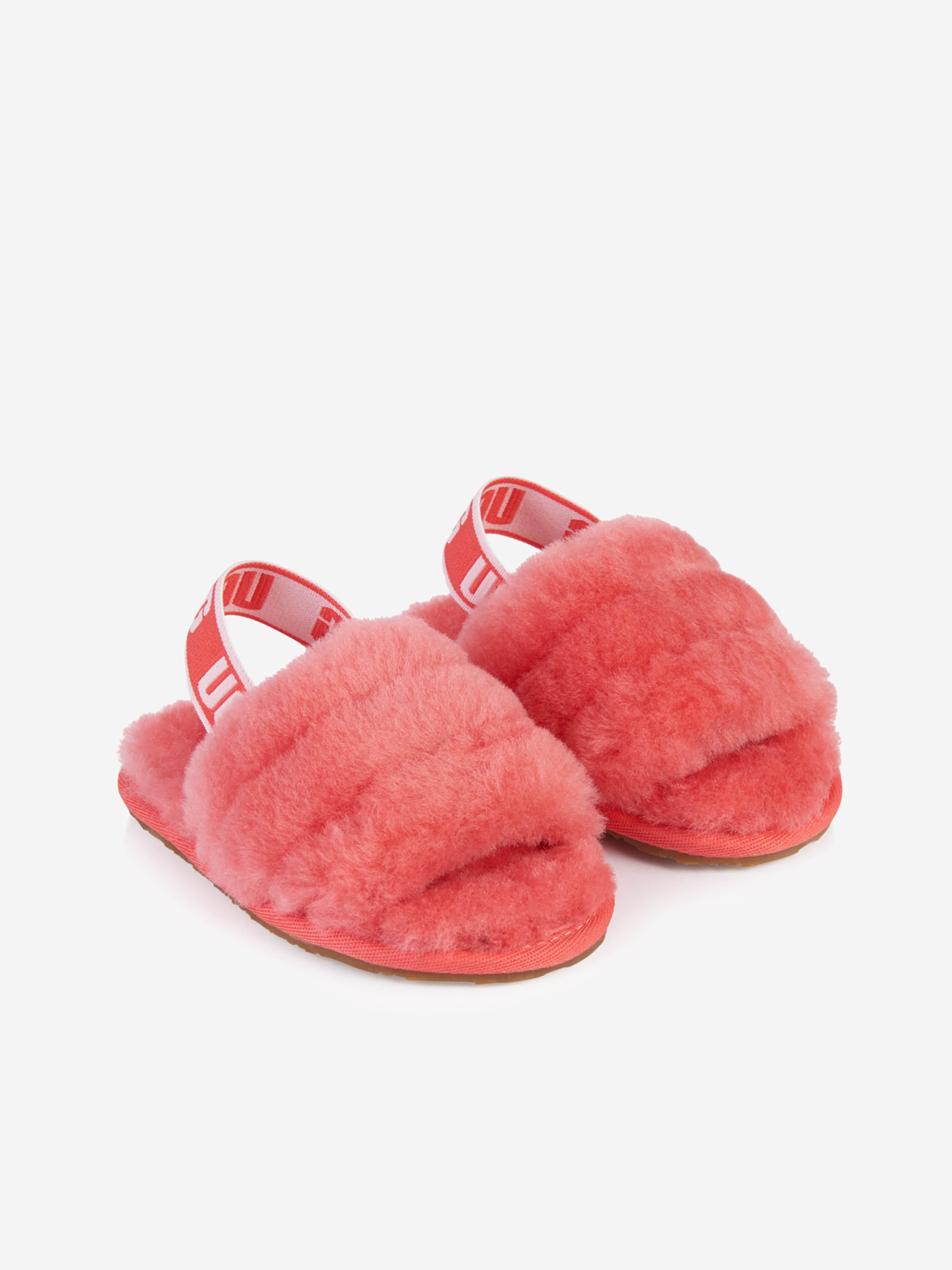 UGG cheapest Australia Pink Fluff Sheepskin Yeah Infant Slides