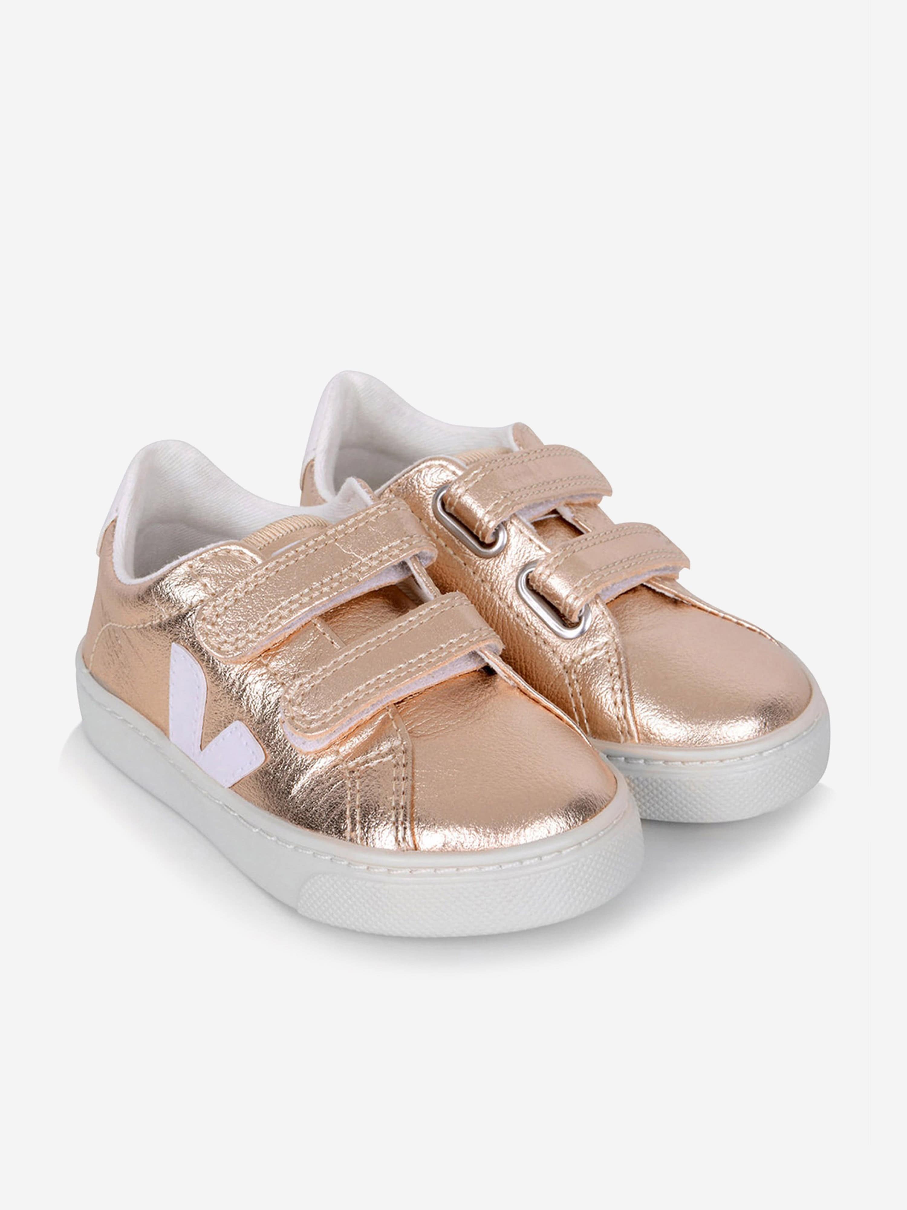 Veja Girls Chromefree Leather Esplar Trainers | Childsplay Clothing