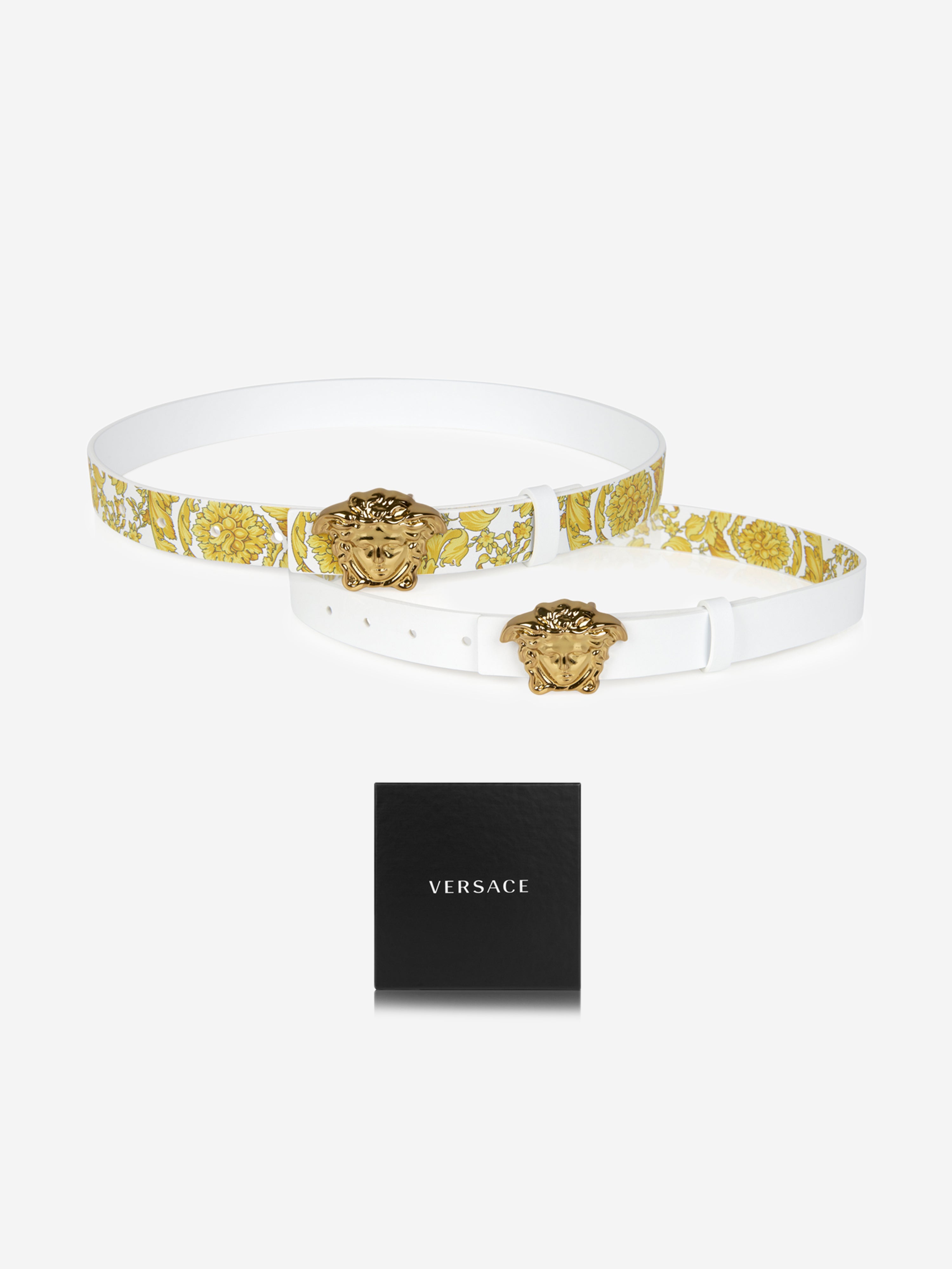Versace Medusa Head Belt in White