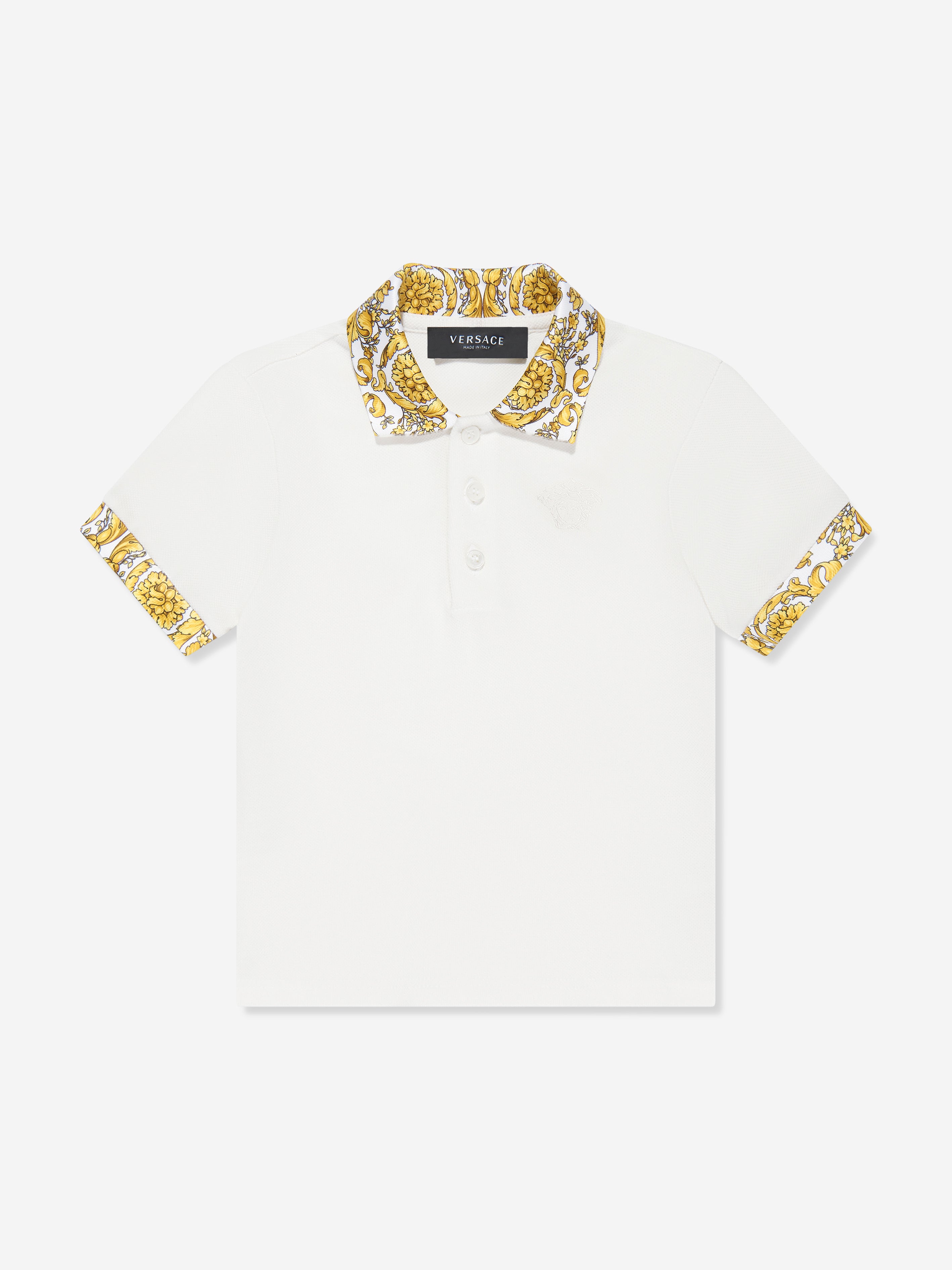 Embellished Cotton Polo Shirt in White - Marc Jacobs Kids