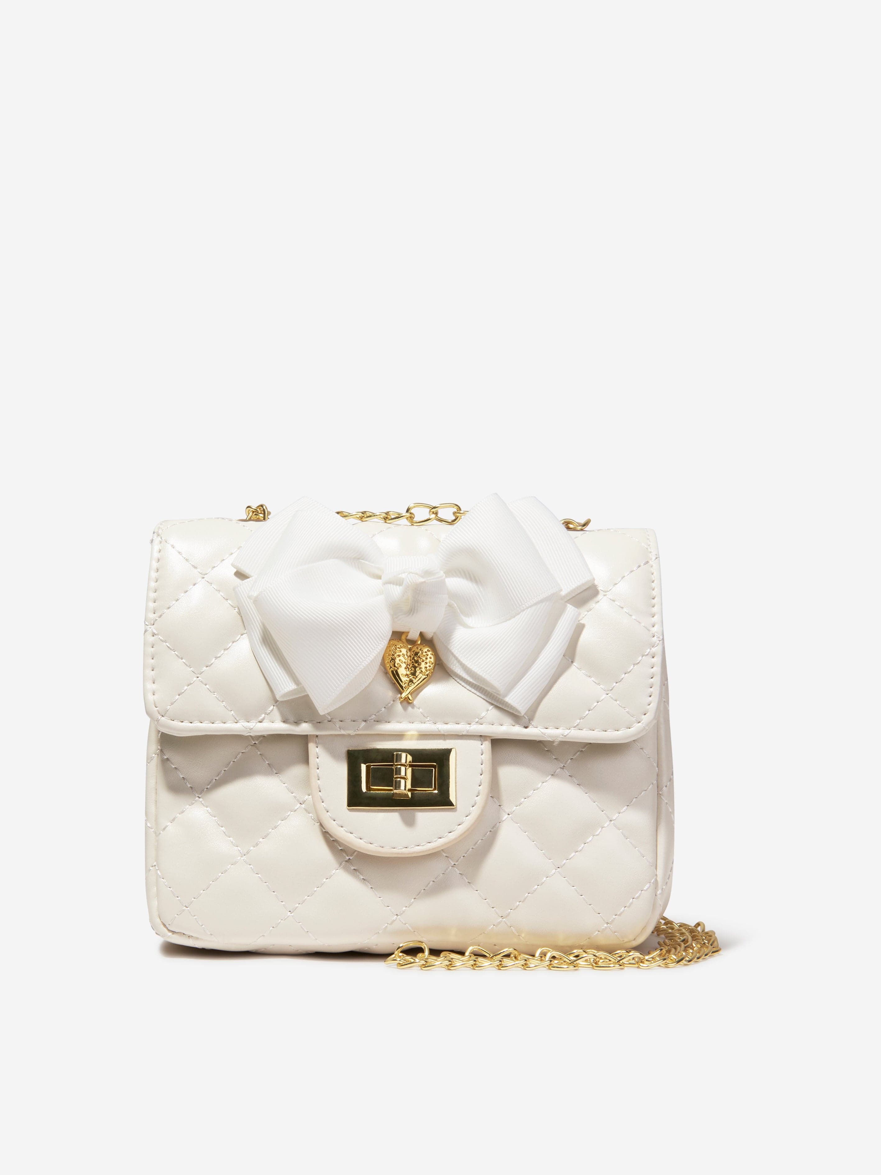 Girls white fashion handbag